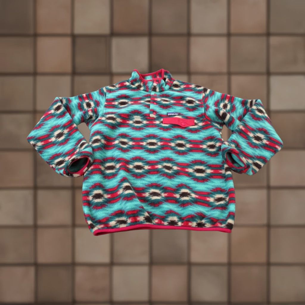Patagonia Patagonia Jacket Womens M Synchilla Fleece Aztec Geometric Sweater Outdoor Casual Snap Thermal Wind-Resistant Size M / US 6-8 / IT 42-44 - 1 Thumbnail
