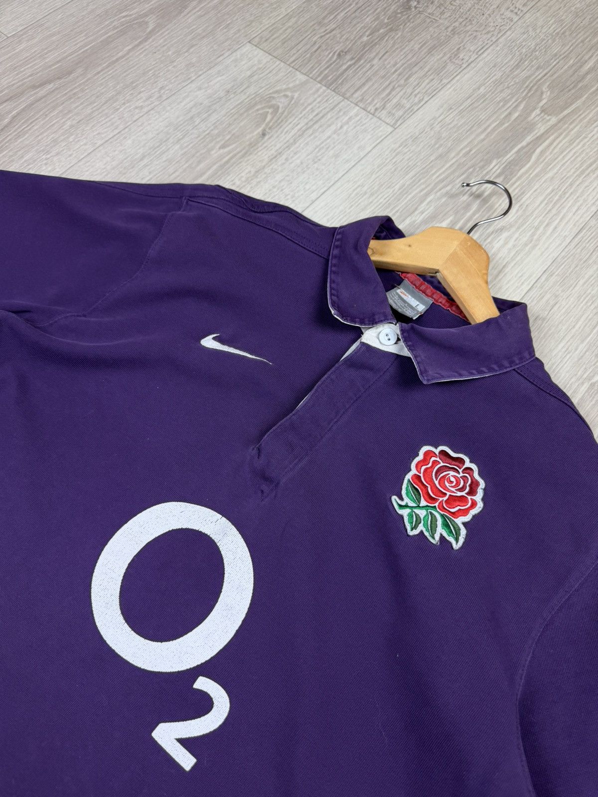 Nike Nike England 2009-2010 Away Longsleeve Rugby Shirt Purple Size US L / EU 52-54 / 3 - 4 Thumbnail