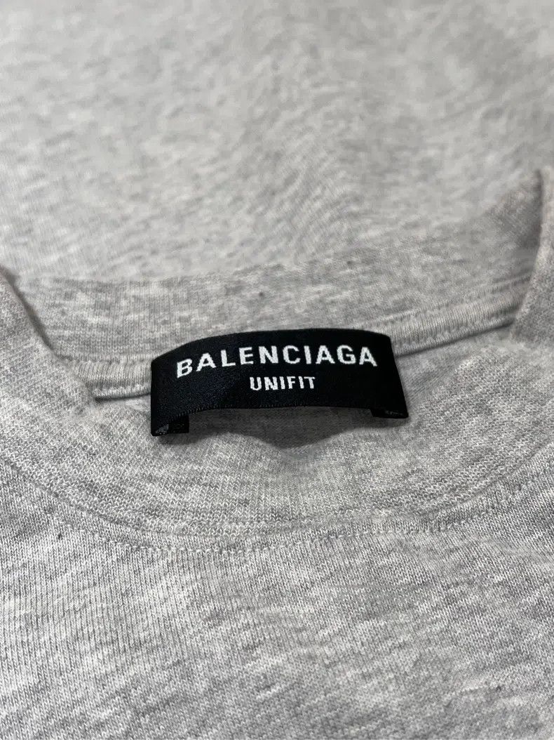 Balenciaga Balenciaga Gray Striped Letter Logo Short Sleeve T-Shirt Size US S / EU 44-46 / 1 - 3 Thumbnail