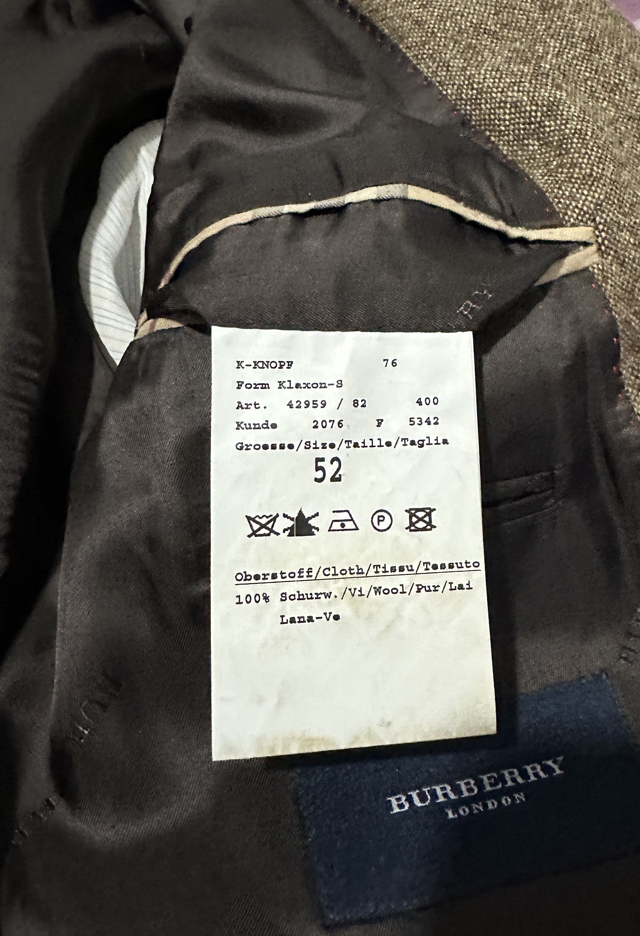 Burberry Brown wool blazer Size 52R - 6 Thumbnail