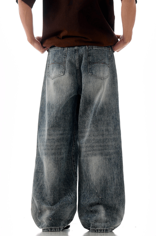 Japanese Brand × Jean American retro washed vintage distressed blue jeans Size US 32 / EU 48 - 6 Thumbnail