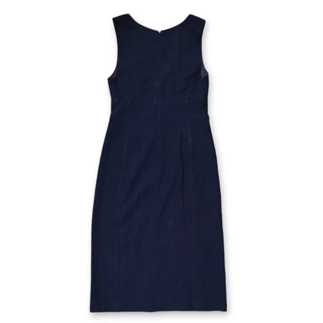 PRADA MIDI DRESS NAVY BLUE SLEEVELESS