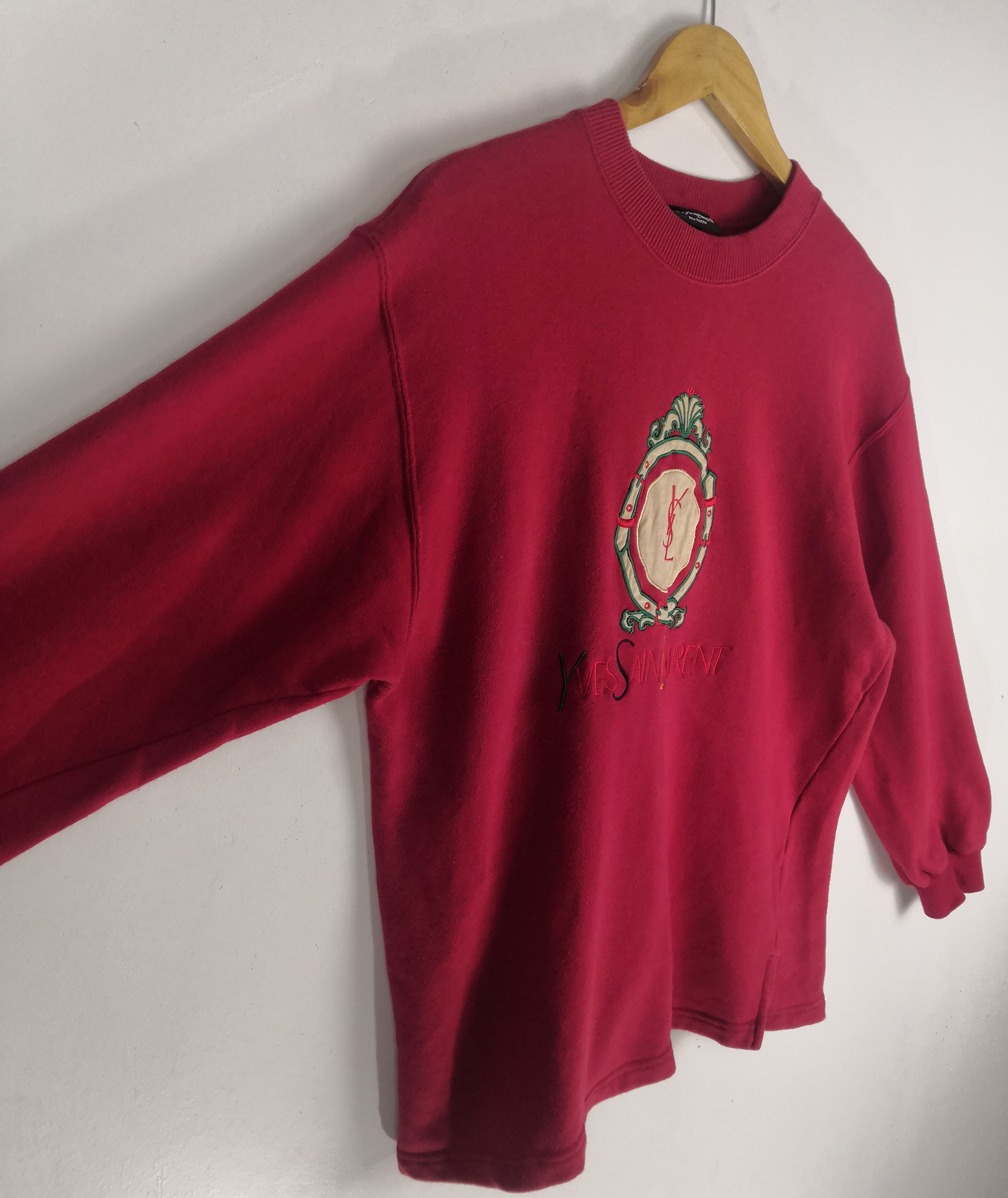 Yves Saint Laurent Vintage 90s Yves Saint Laurent Sweatshirt YSL Spellout Size US L / EU 52-54 / 3 - 4 Thumbnail