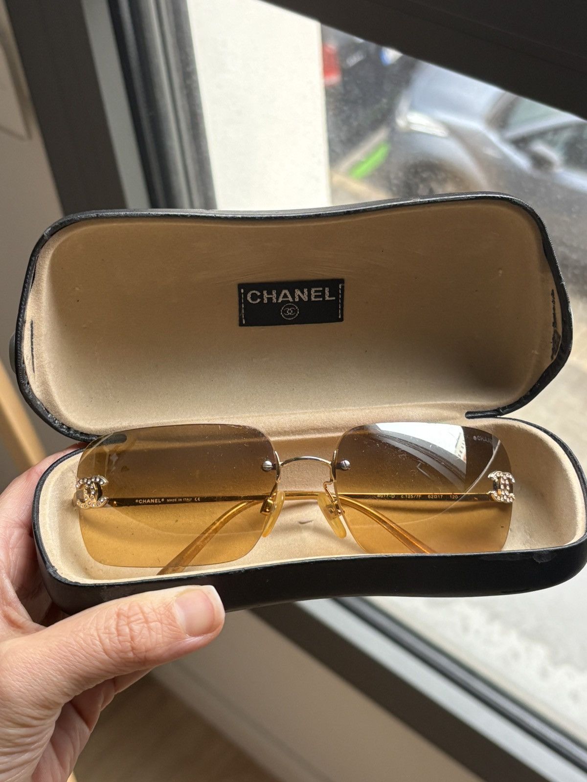 Chanel × Vintage CHANEL Sunglasses 4017-D Rimless Rhinestones Vintage Size ONE SIZE - 3 Thumbnail