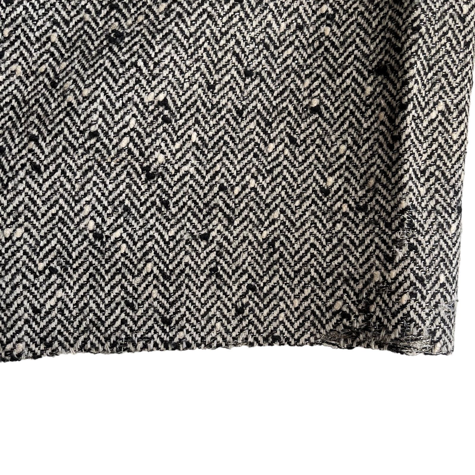 Emanuel Ungaro × Vintage Emanuel Ungaro Solo Donna Metallic Tweed Wool Pencil Skirt Size 28" / US 6 / IT 42 - 8 Thumbnail