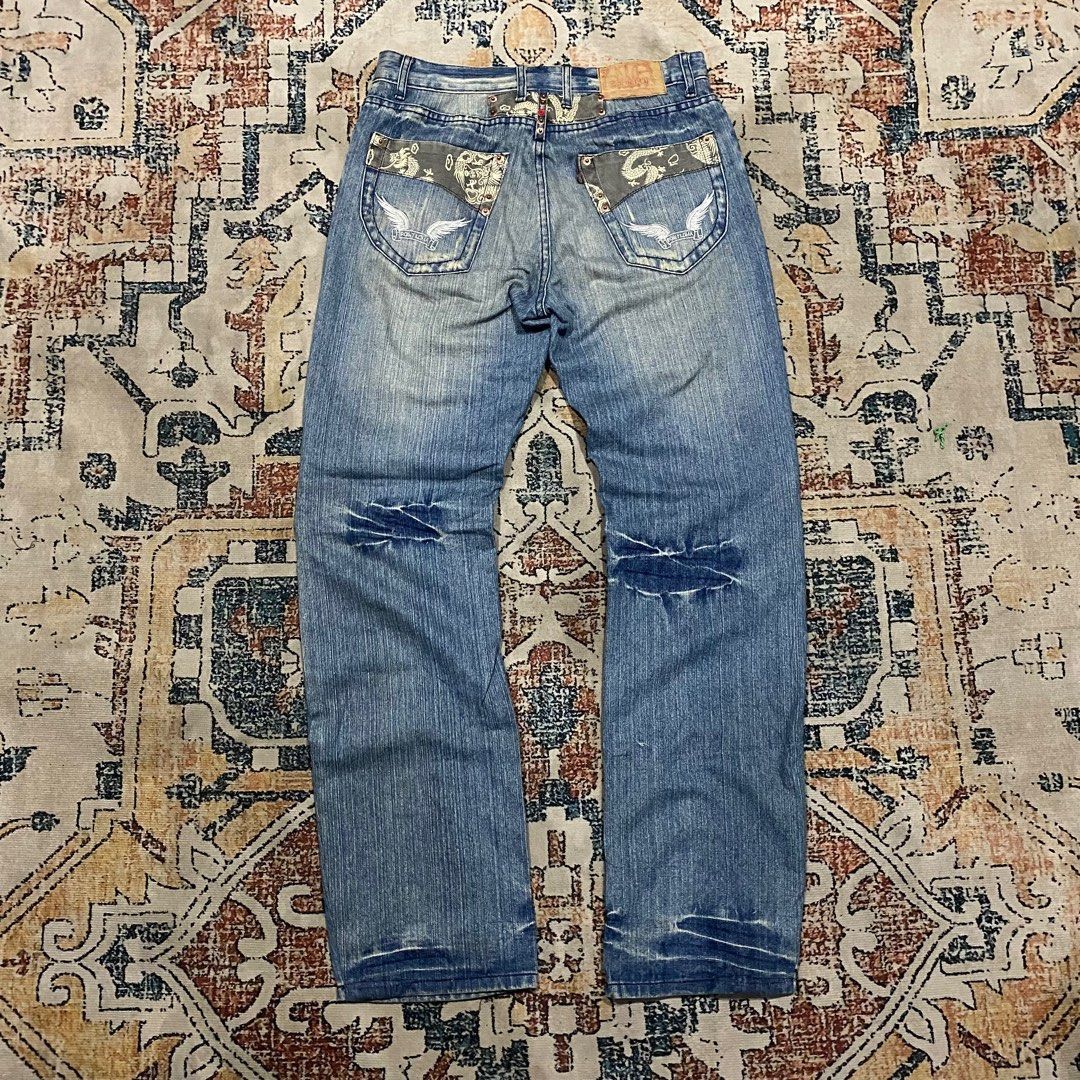 20471120 Japanese ripped jeans bootcut Size US 32 / EU 48 - 3 Thumbnail