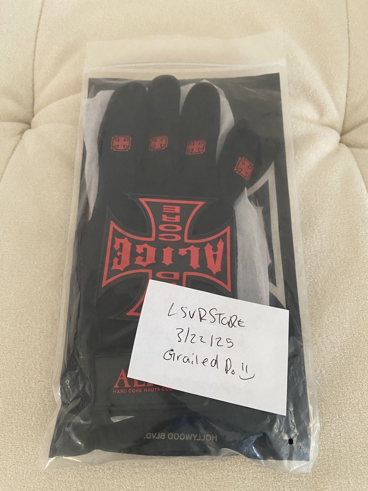 Alice Hollywood Moto Couture Gloves Red S/ M - ohana-automobiles.fr