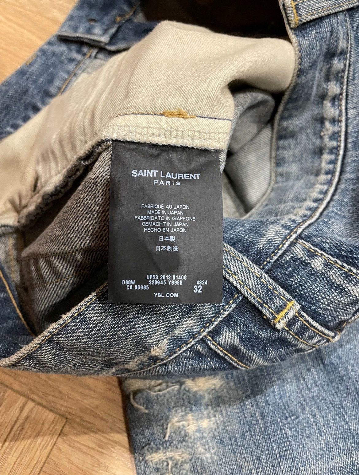 Hedi Slimane × Saint Laurent Paris 13FW D02 Little Crash Jeans sz31 & 32 Size US 32 / EU 48 - 5 Thumbnail