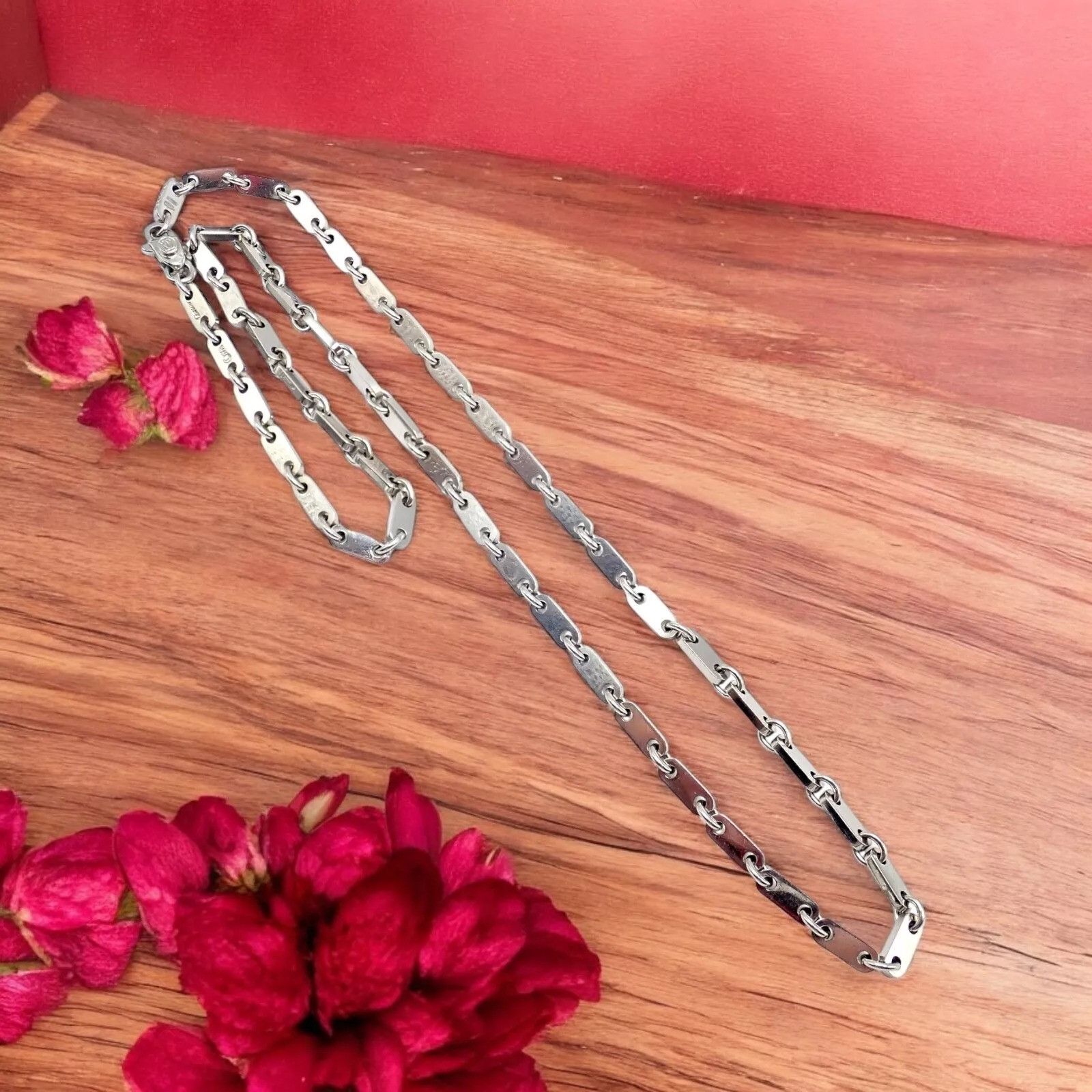 Cartier Cartier 18k White Gold Flat Link Necklace 17.75" 1998 Size ONE SIZE - 2 Thumbnail
