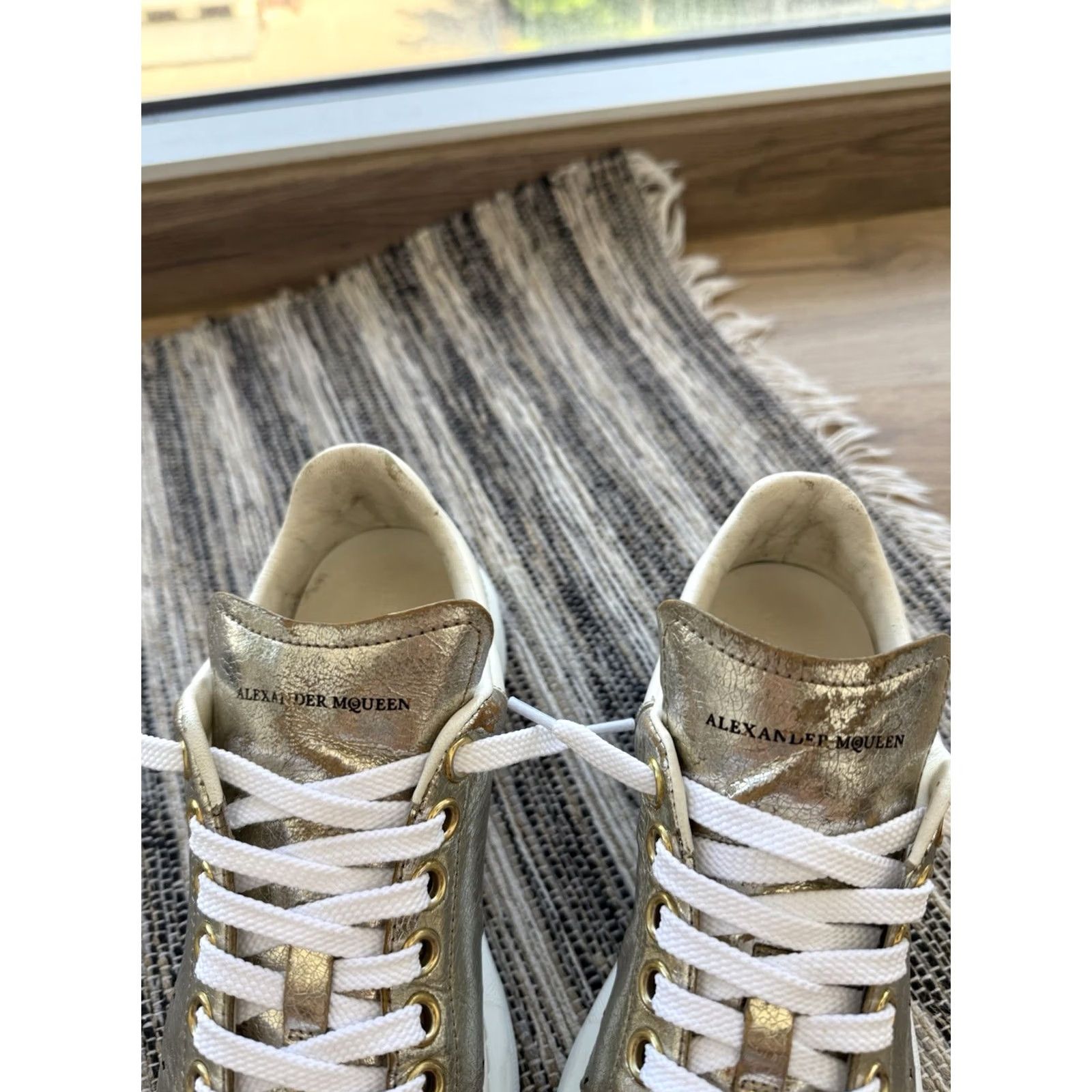 Alexander McQueen ALEXANDER McQUEEN CLUNKY LEATHER SNEAKERS METALLIC USA 7 Pink Logo Vintage Women's Sneaker 90s Hip Hop Skull Stars Avant Garde Size US 7 / IT 37 - 5 Thumbnail