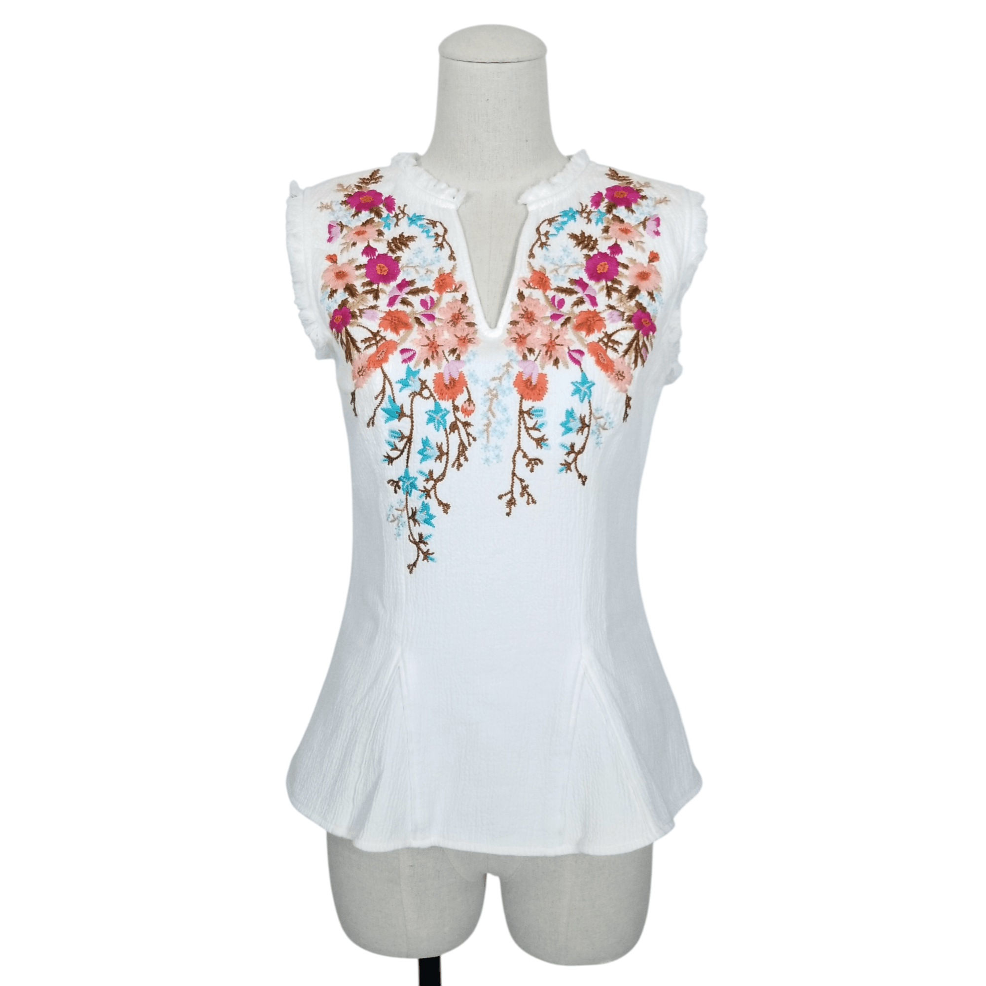 Other Sundance Sleeveless Embroidered Blouse Size XS / US 0-2 / IT 36-38 - 1 Thumbnail