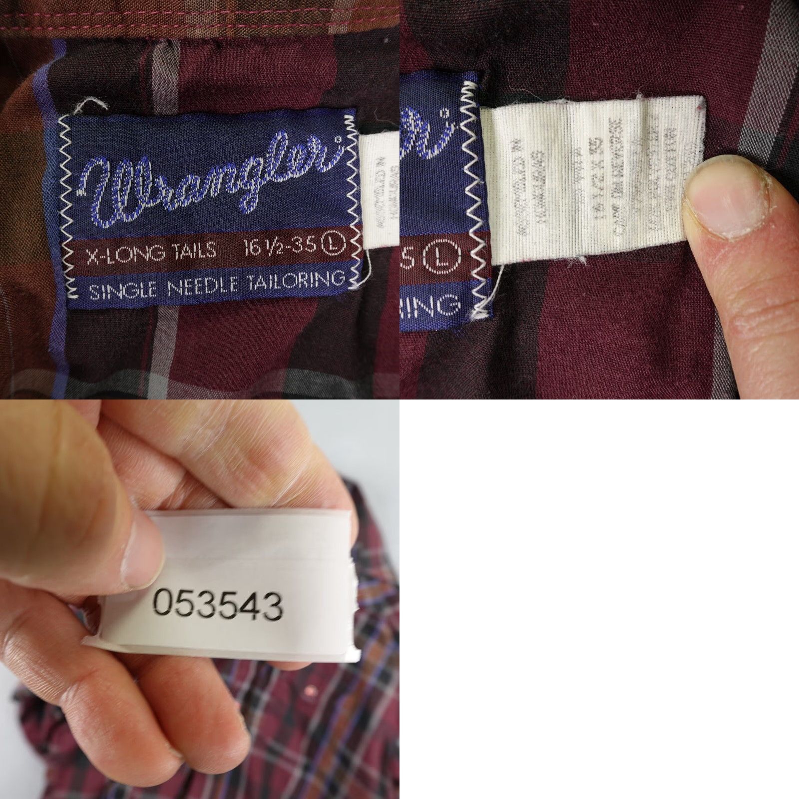 Wrangler VINTAGE Wrangler Shirt Men Large Red Plaid Western Cowboy Pearl Snap Long Sleeve Casual Outdoor Size US L / EU 52-54 / 3 - 8 Thumbnail