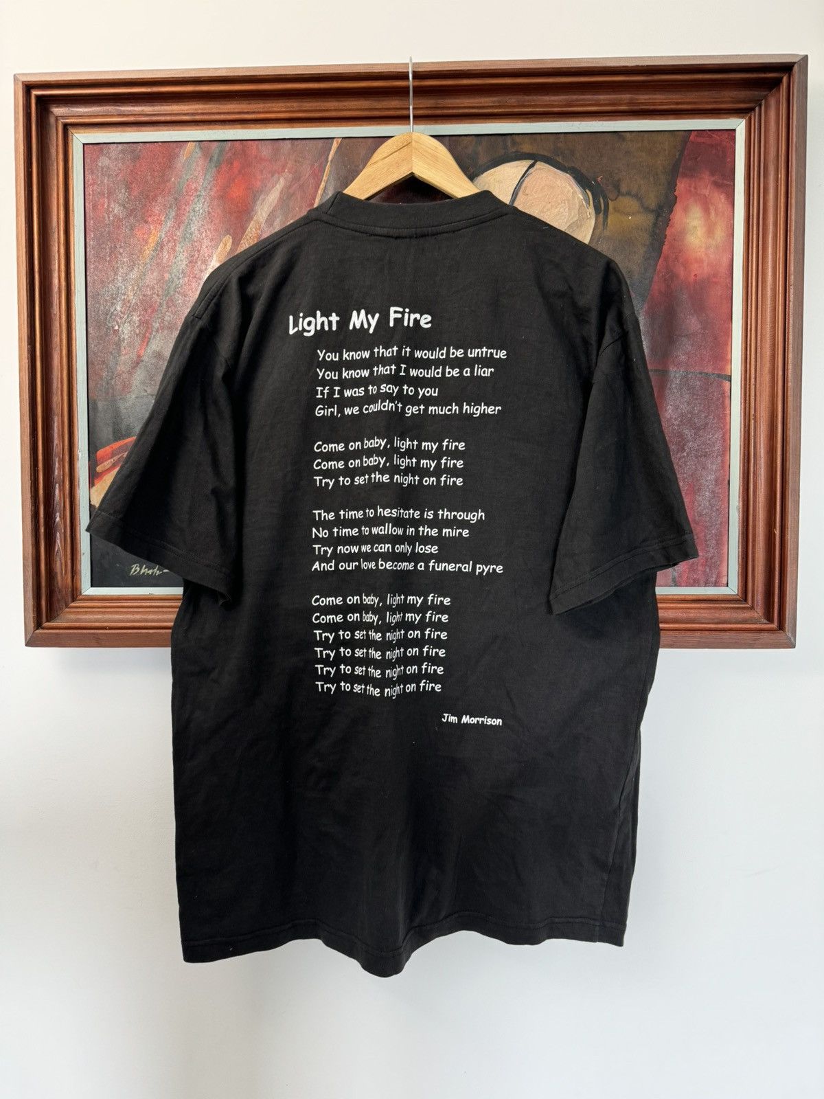 Band Tees 90s Jim Morrison The Doors Vintage Band Tee Light My Fire Size US L / EU 52-54 / 3 - 2 Thumbnail