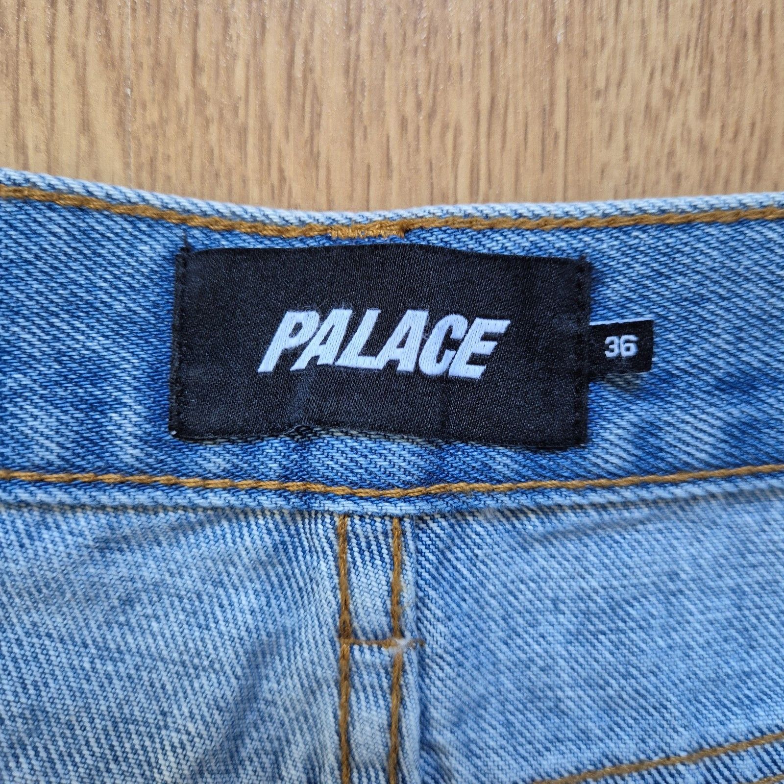 Palace Palace P90 College Stress Baggy Jean Stone Wash Blue 36 FW24 Size US 36 / EU 52 - 10 Thumbnail