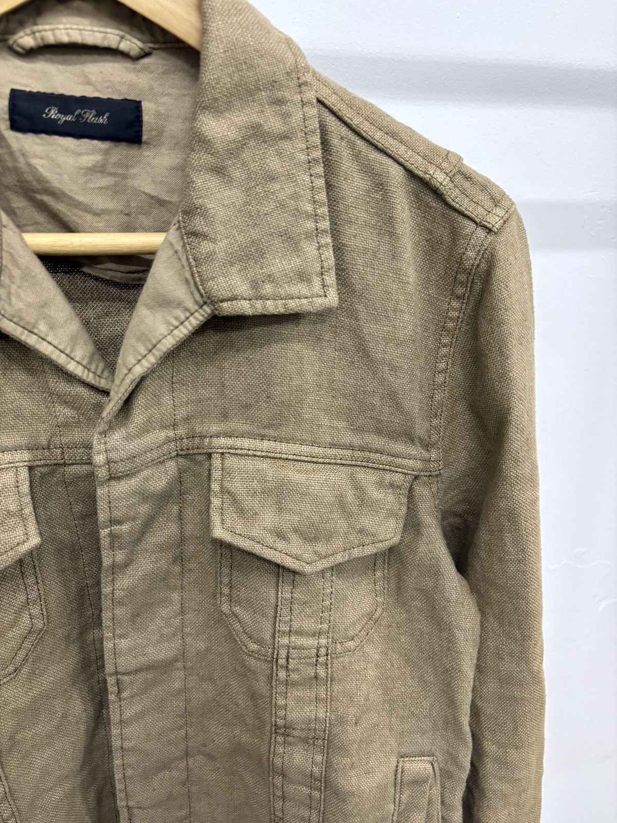 If Six Was Nine Royal Flush Linen Jacket Distressed Trucker Size US M / EU 48-50 / 2 - 4 Thumbnail