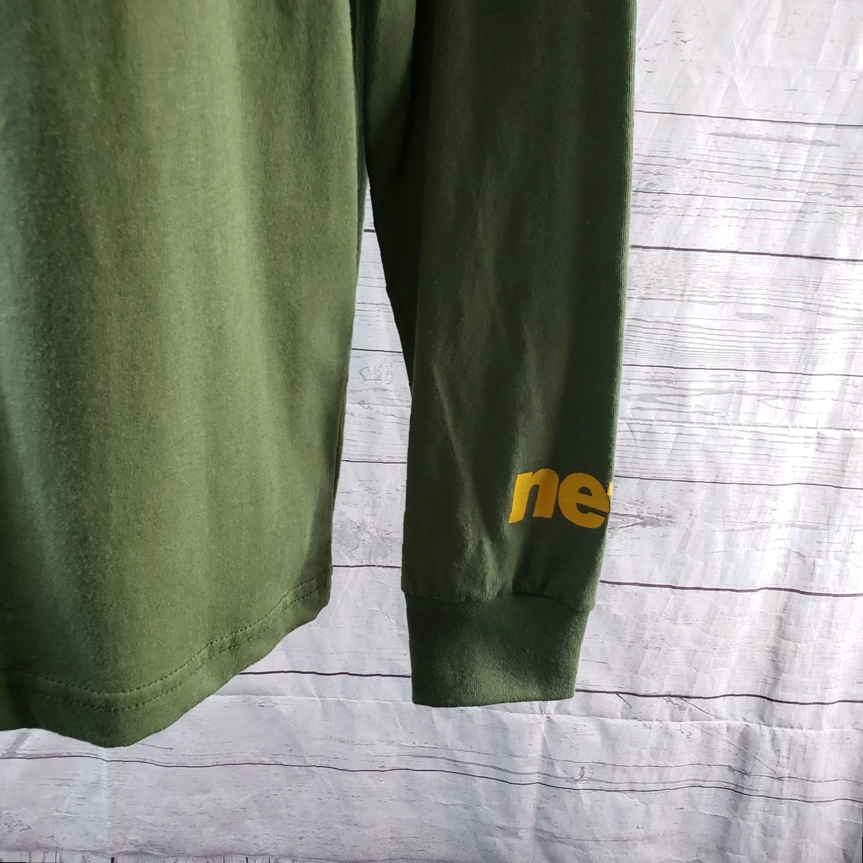 Vintage Neff Mens Long Sleeve Graphic Tee Sz M Green Purple Playing Hooky Cotton Tee Shirt Mens Size US M / EU 48-50 / 2 - 3 Thumbnail