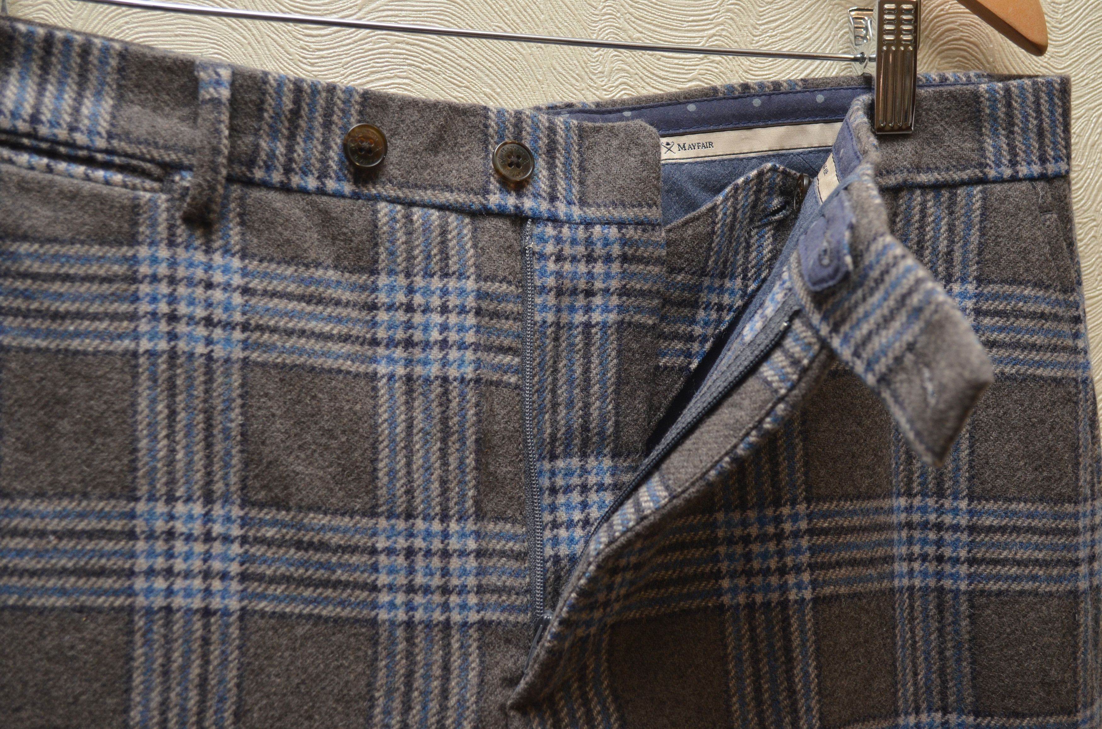 Designer × Hackett HACKETT KENSINGTON Slim Winter Check Trousers Pants Wool Size US 36 / EU 52 - 6 Thumbnail