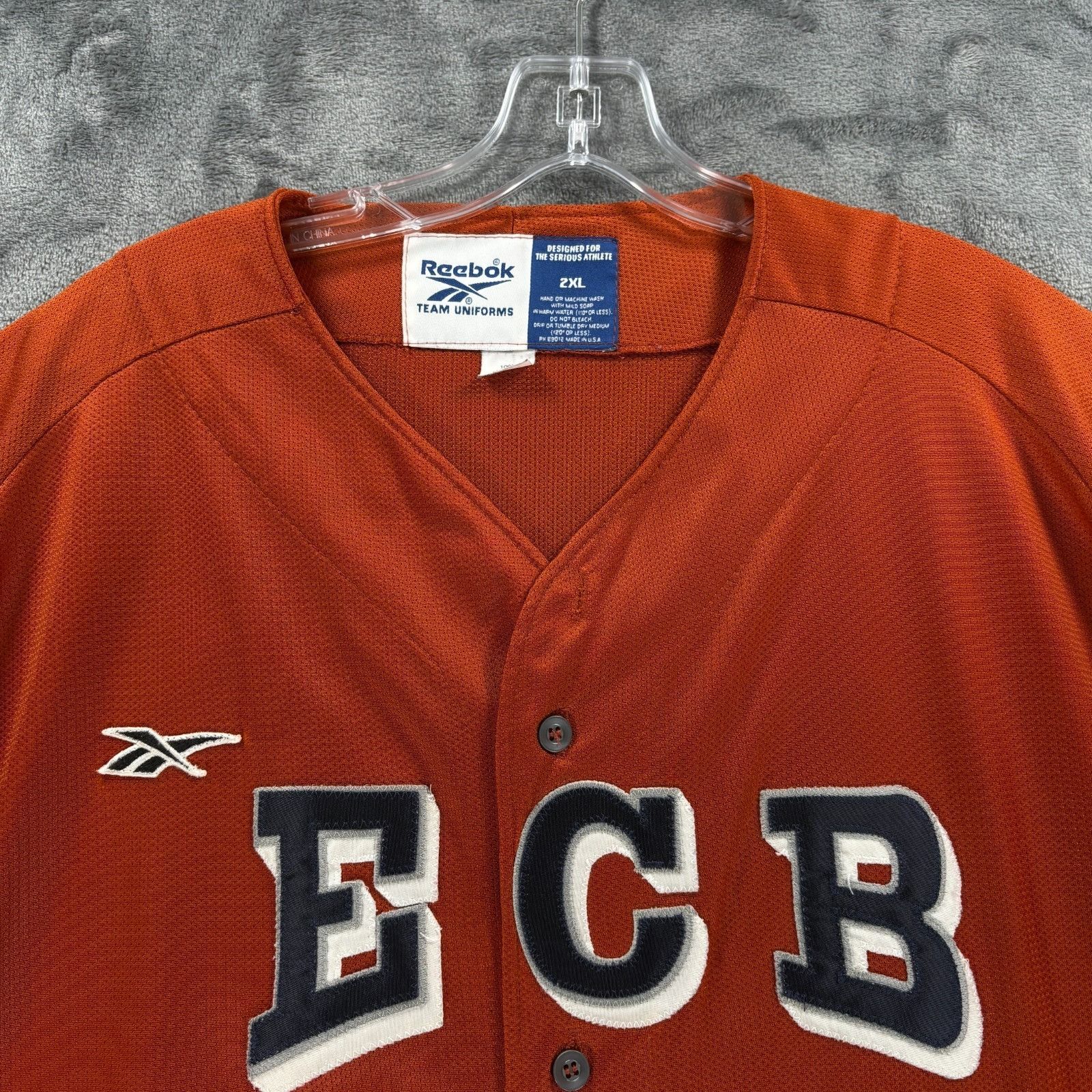 Reebok Reebok Baseball Jersey Men 2XL Vintage 90's Made in USA East Size US XXL / EU 58 / 5 - 4 Thumbnail
