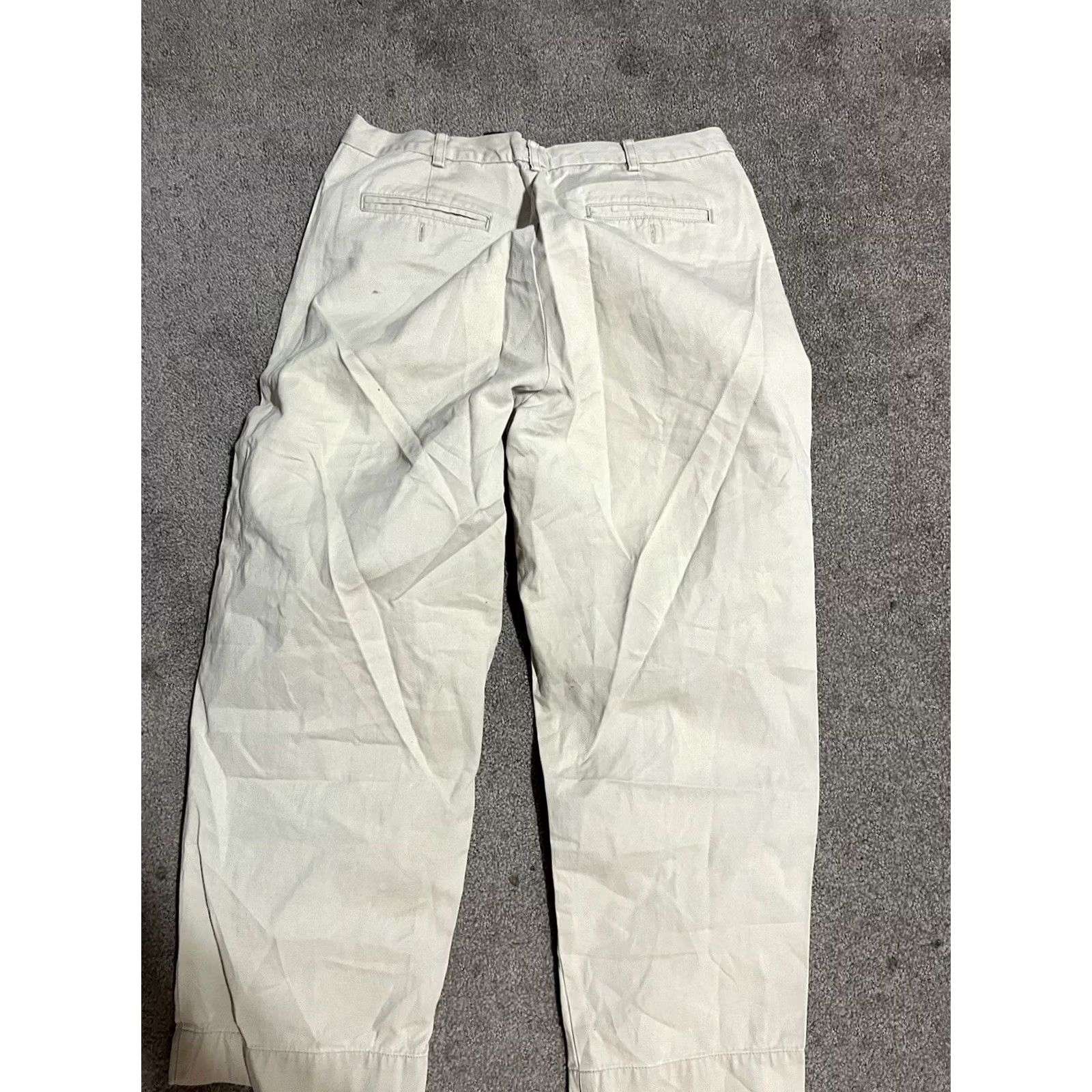 Gap Gap Capri Women's Size 4 Solid Cropped Beige Capris/Capri Jeans White Cotton Nylon Lycra Belted Zipper 5-Pocket Classic Vintage: No Mens Womens Girls? Size ONE SIZE - 3 Thumbnail