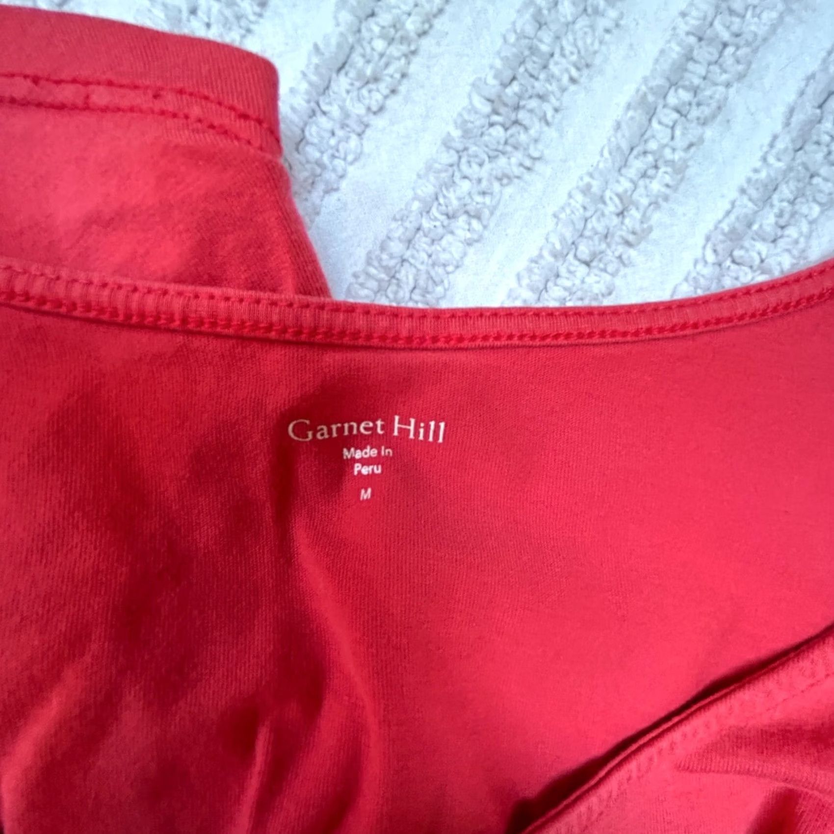 Vintage Garnet Hill Scoop Neck Pima Cotton Asymmetrical Tank Top Red Size Medium Size M / US 6-8 / IT 42-44 - 3 Thumbnail