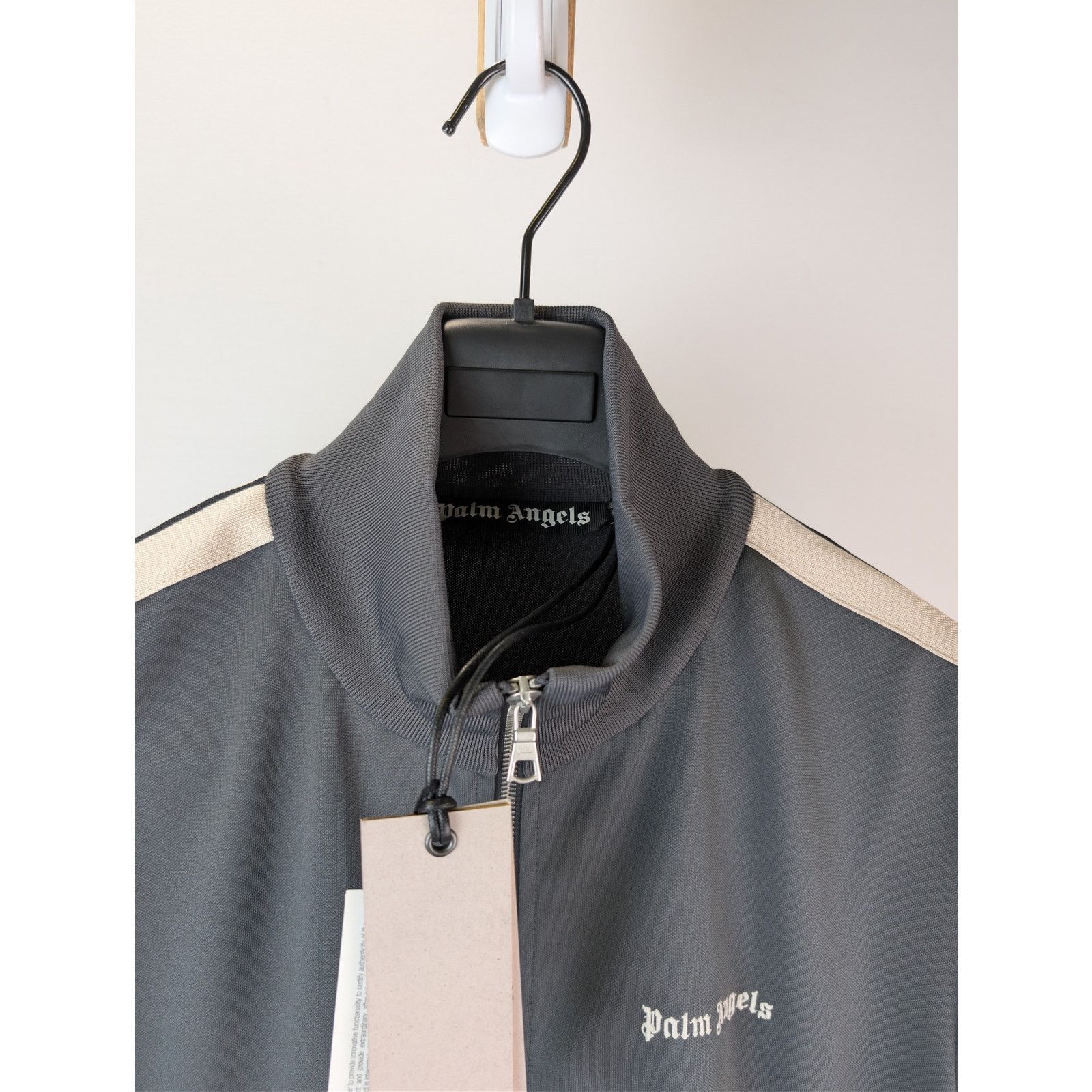 Palm Angels o1rshd1 New Classic Track Jacket in Dark Grey / White Size US XL / EU 56 / 4 - 5 Thumbnail