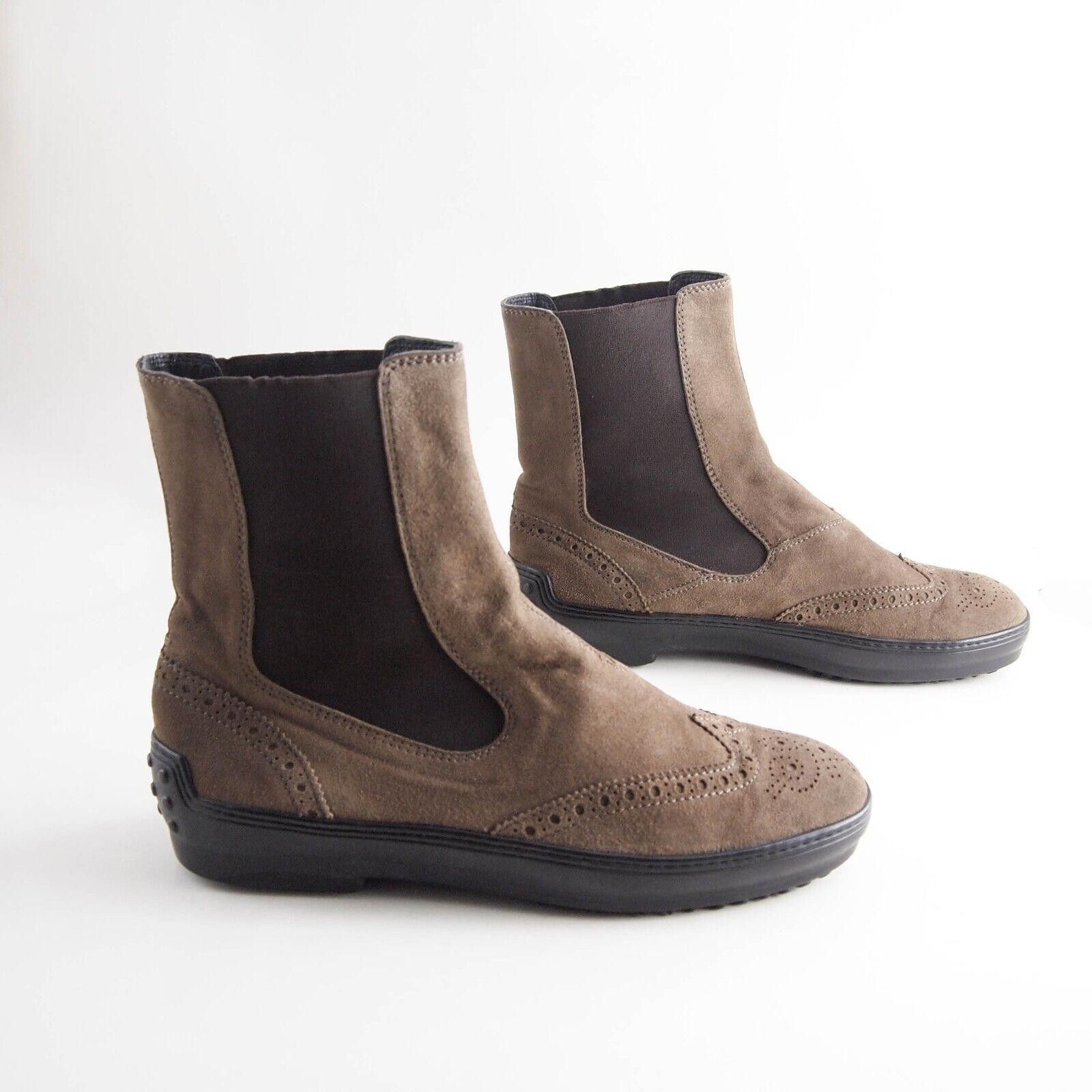Tod's Tod's Chelsea Ankle Boots Brown Suede Womens US 8.5 EU 38.5 Size US 8.5 / IT 38.5 - 4 Thumbnail