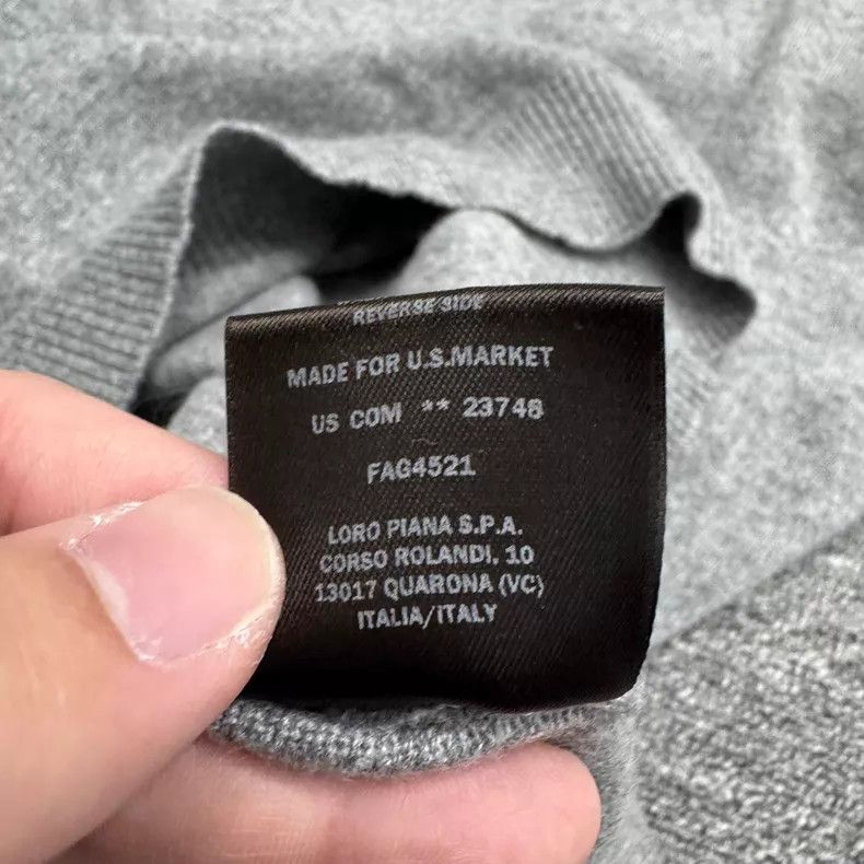 Loro Piana Loro Piana size 60 Gray Cashmere Knit Top Size US XXS / EU 40 - 5 Thumbnail