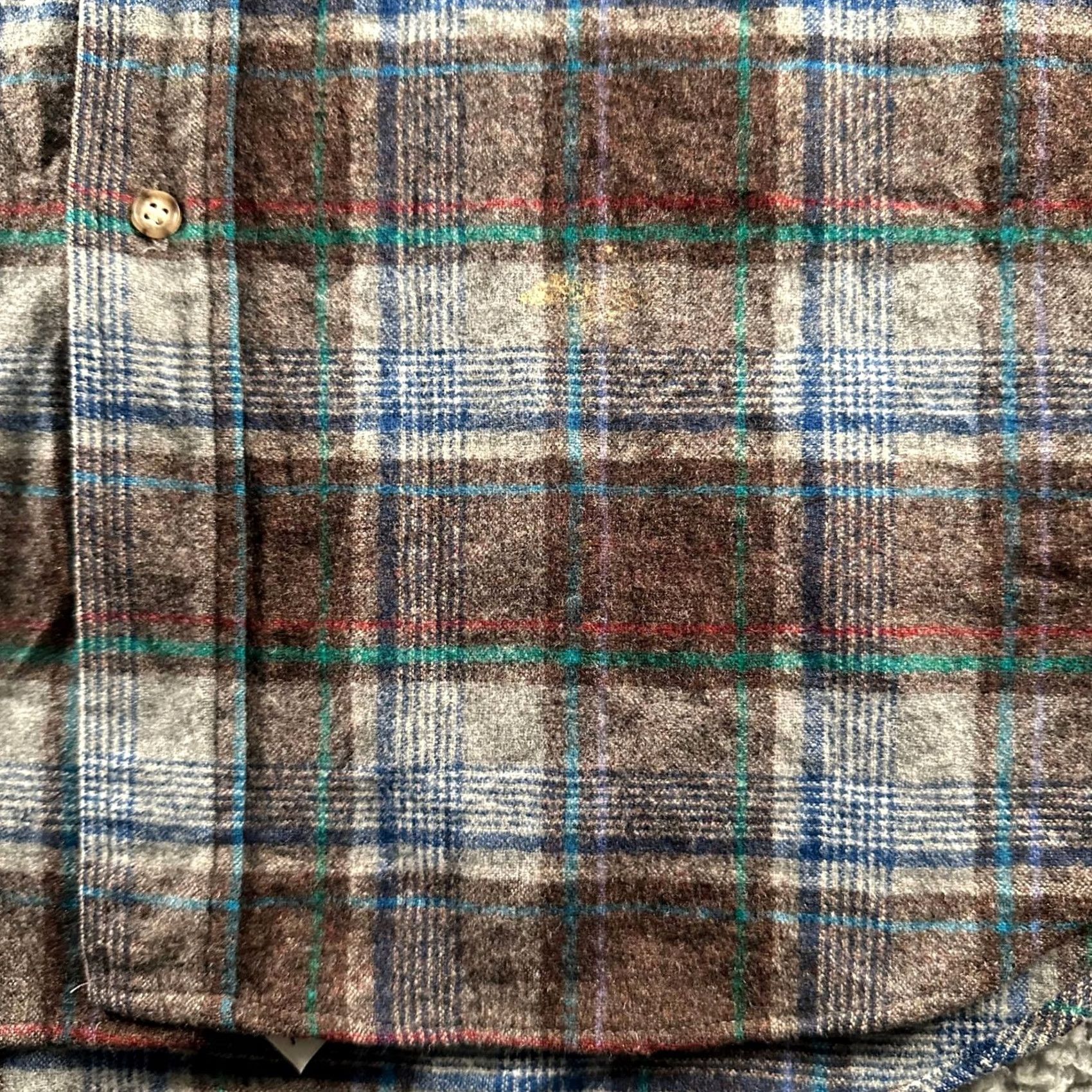 Pendleton VINTAGE Pendleton Shirt Mens M Brown Gray Plaid Wool USA Button-Up 70s Size US M / EU 48-50 / 2 - 3 Thumbnail