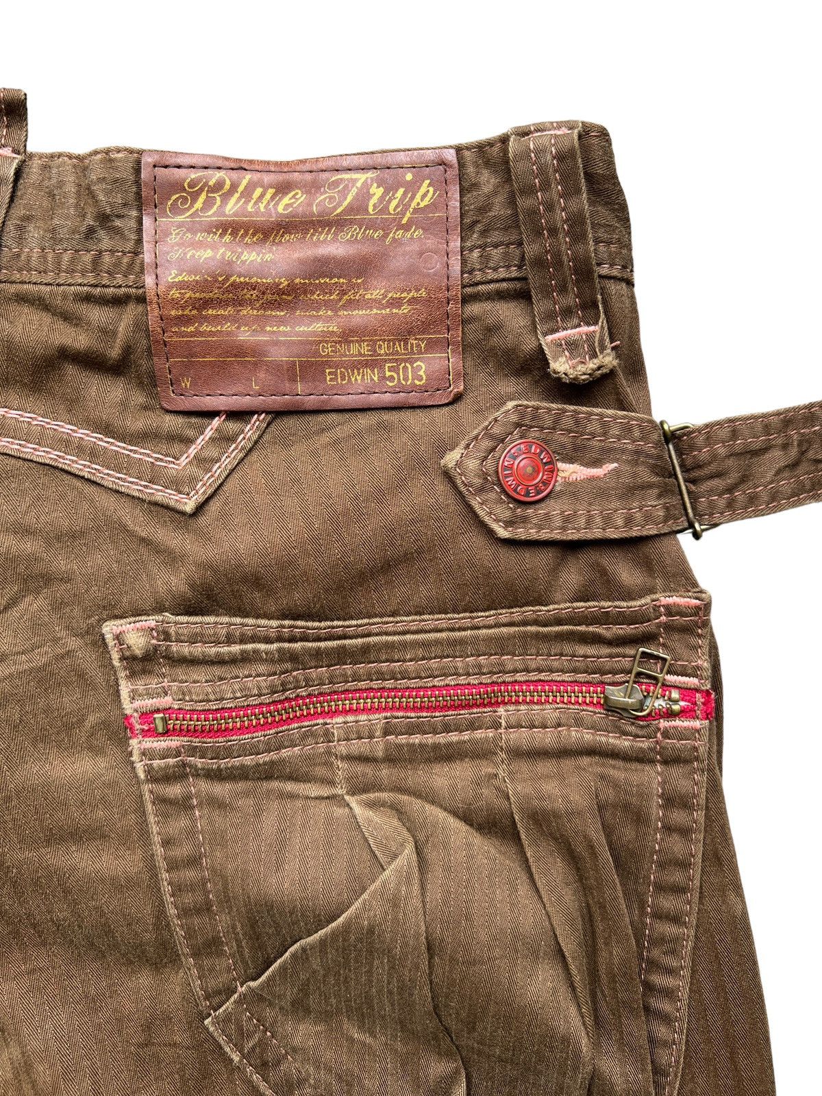 Edwin Vintage Edwin Cargo Style Blue Trip Trousers Pants 34x31 Size US 34 / EU 50 - 7 Thumbnail