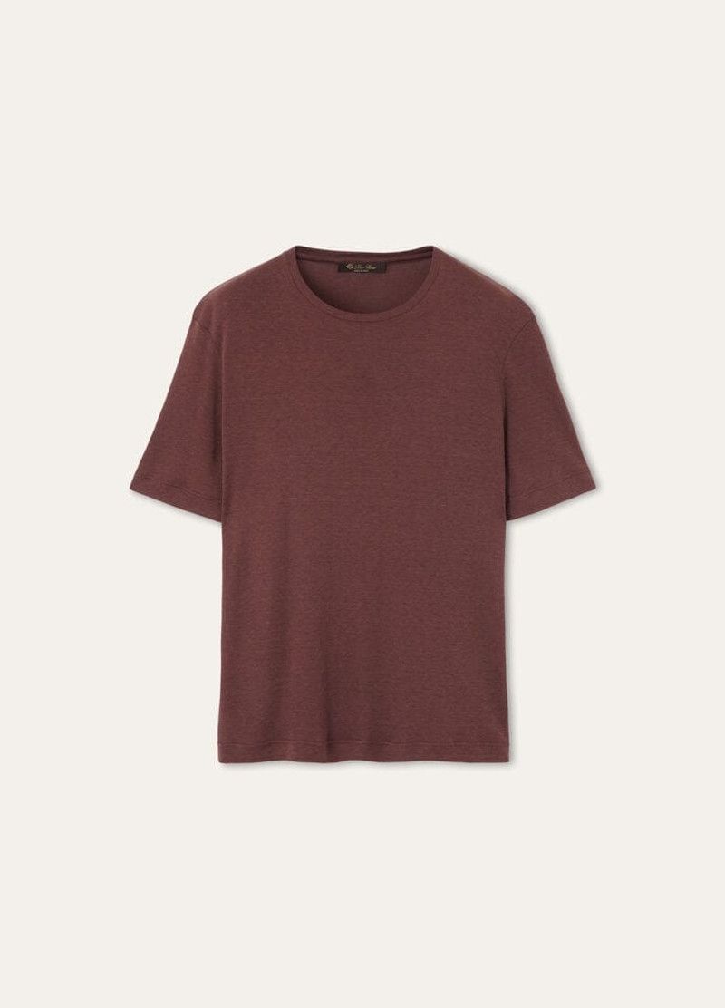 Loro Piana o1srvl11e0526 Mazzorbo T-Shirt in Burgundy Size US XL / EU 56 / 4 - 1 Thumbnail