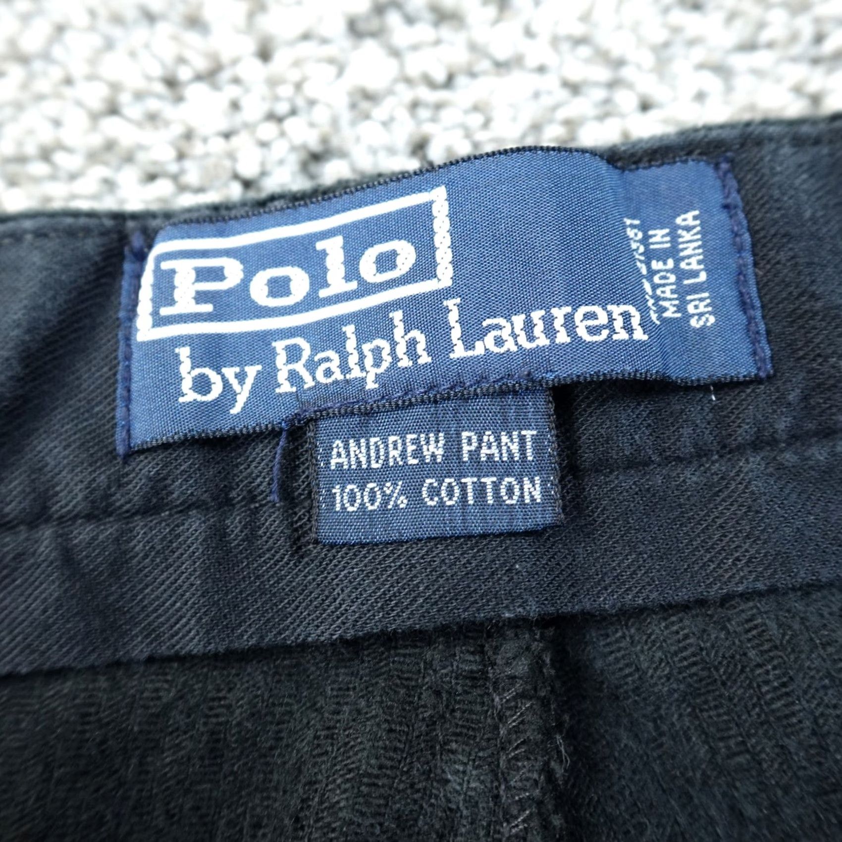 Polo Ralph Lauren VTG Ralph Lauren Pants Mens 35X32 Black Corduroy Andrew Chino Trouser Pleated Pants Size US 35 - 7 Thumbnail