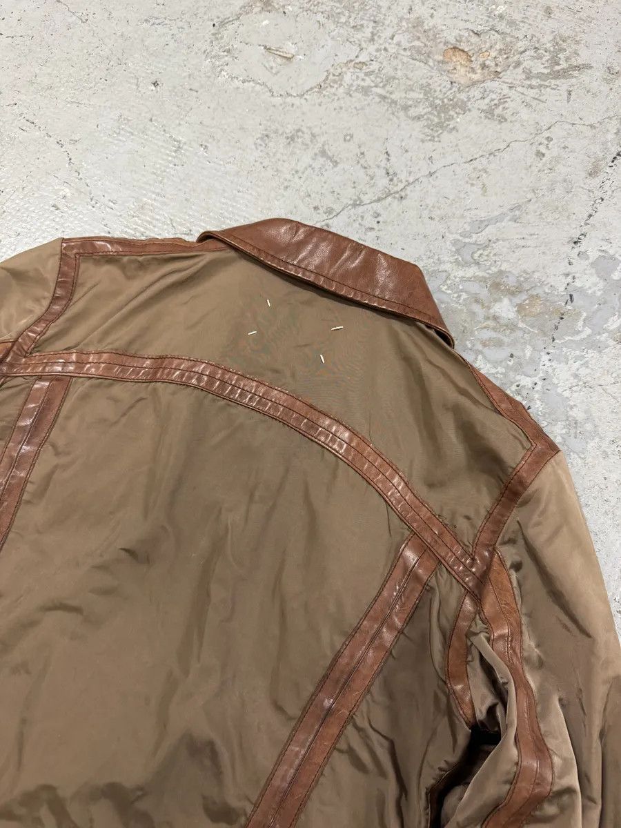 Maison Margiela 2000s Maison Martin Margiela Brown & Khaki Hybrid Leather Jacket Size US XS / EU 42 / 0 - 12 Thumbnail