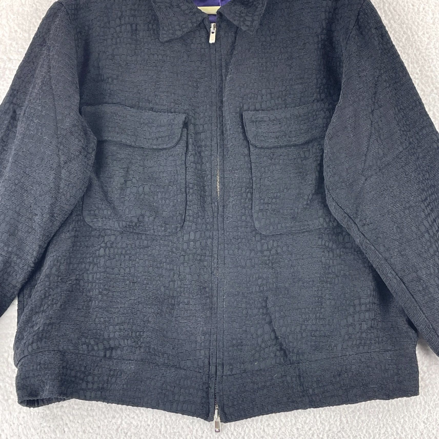 Needles Needles Sports Jacket Mens Medium Black Animal Jaquard Full Zip Long Sleeve Size US M / EU 48-50 / 2 - 5 Thumbnail