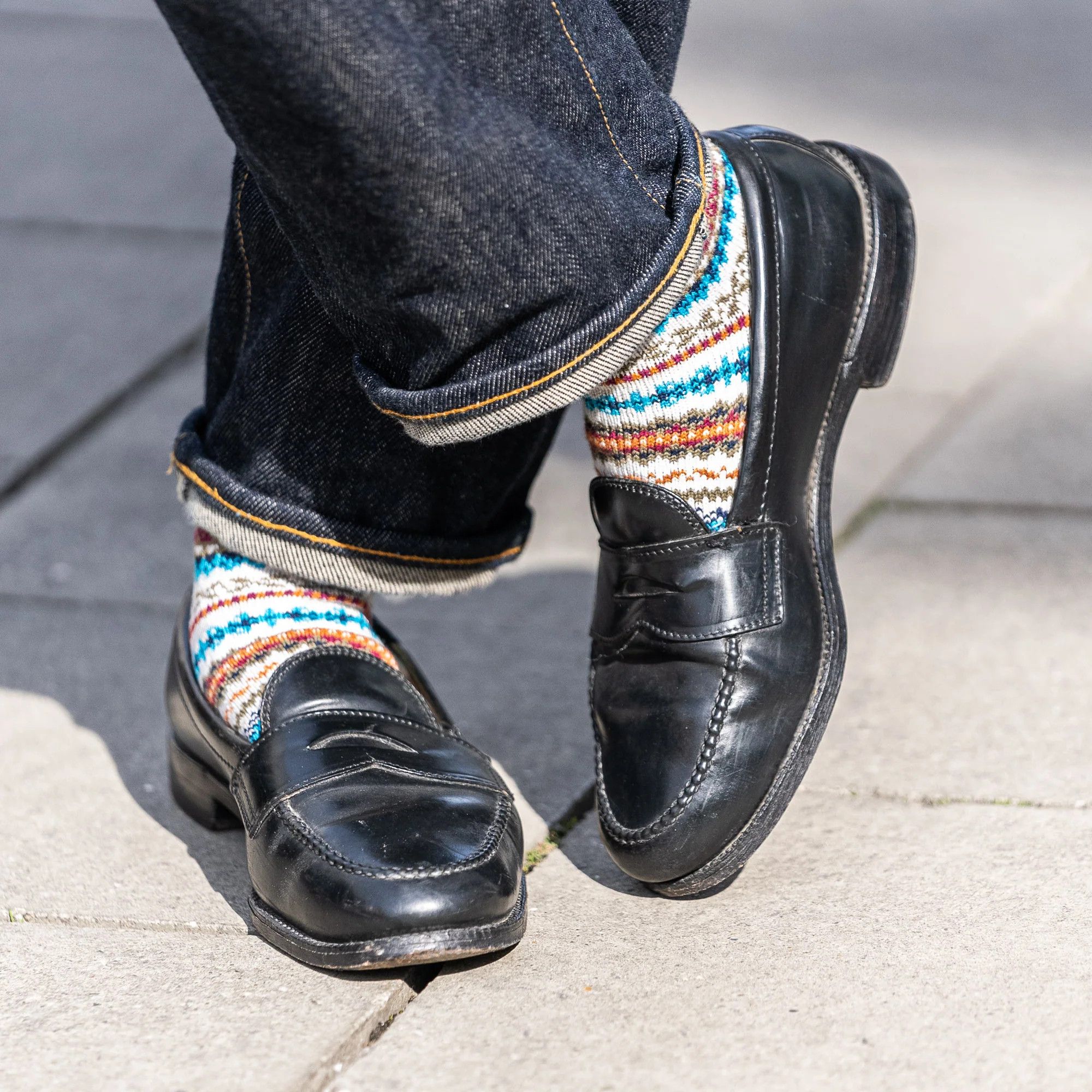 Alden 987 Leisure Handsewn Loafers in Black Shell Cordovan Leather ...