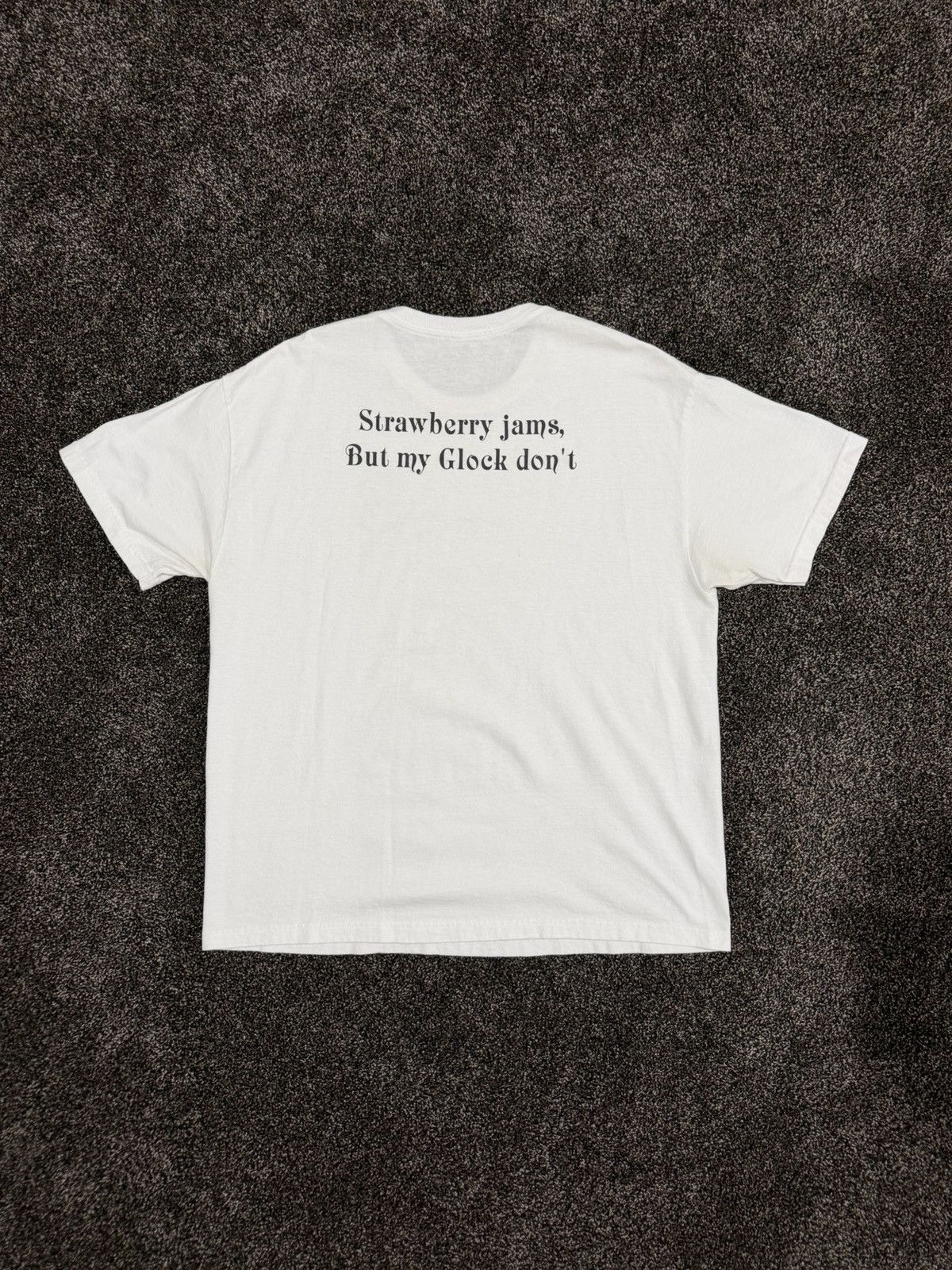 Strawberry Strawberry Jams but my Glock Don’t x Ben Baller White SS Tee Size US XL / EU 56 / 4 - 11 Thumbnail