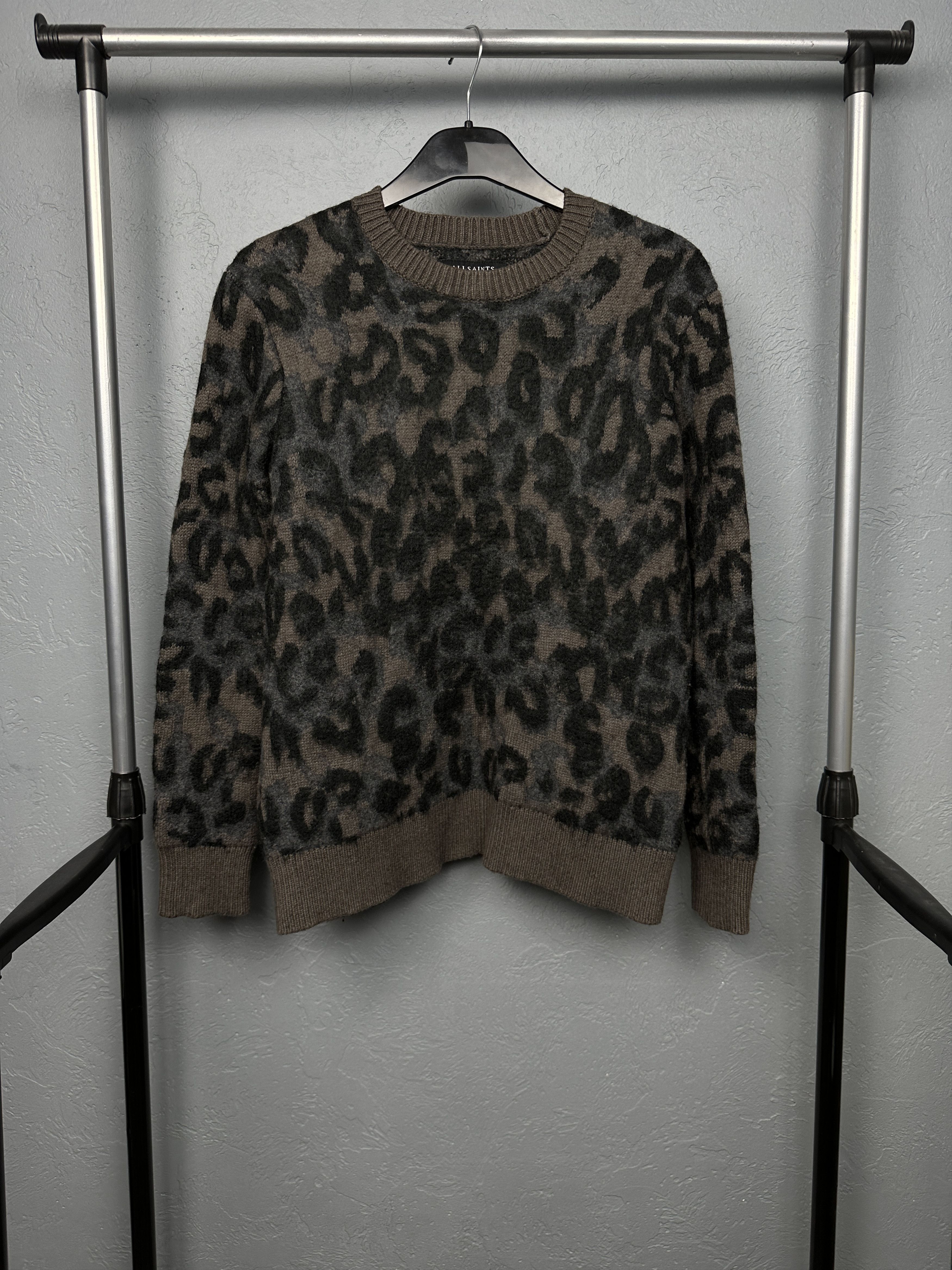 Allsaints Allsaints Mens Apex Crew Neck Wool Knit Sweater Size US S / EU 44-46 / 1 - 1 Thumbnail