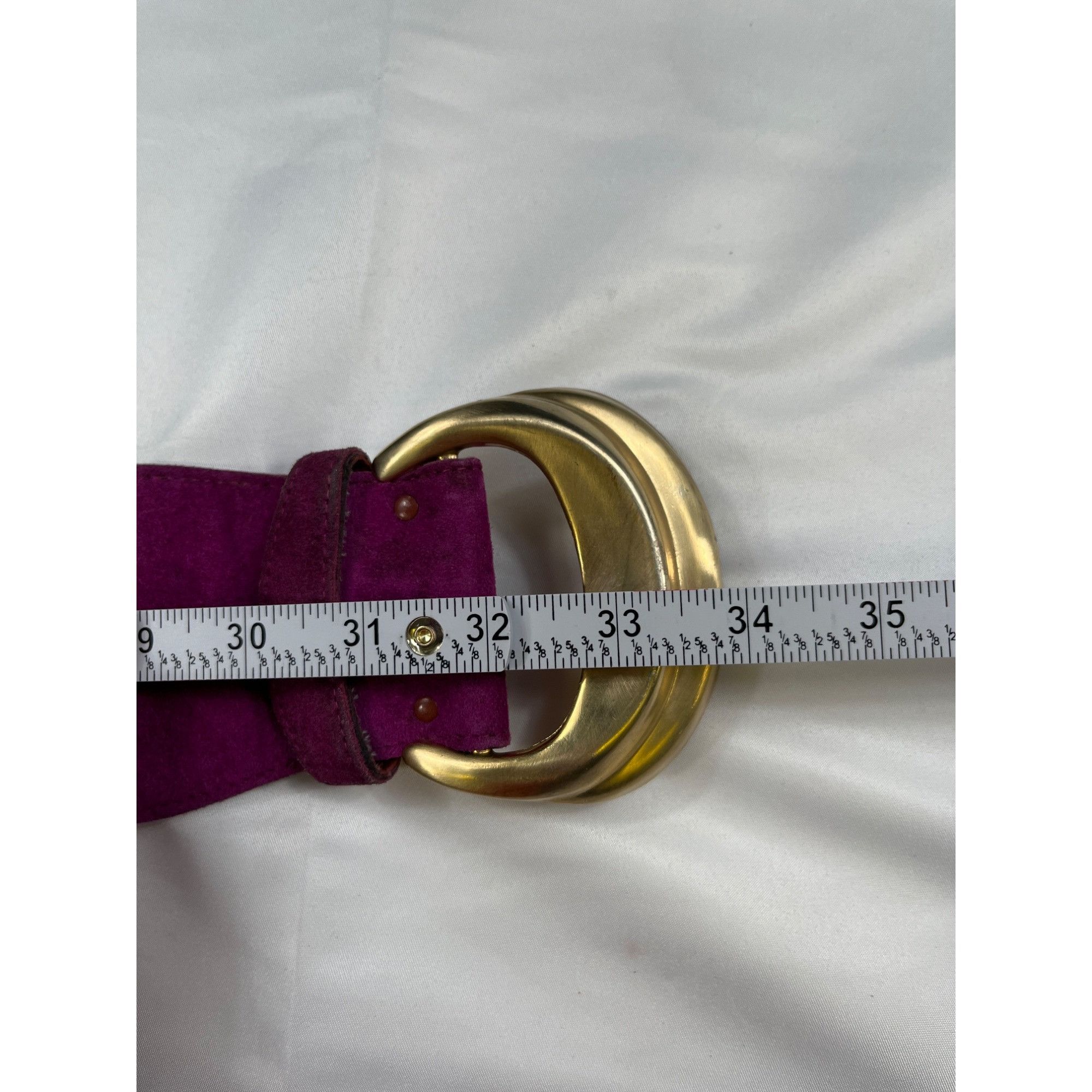 Express Vintage Express Womens Purple Leather Belt SKU 7548 Size M Size ONE SIZE - 7 Thumbnail