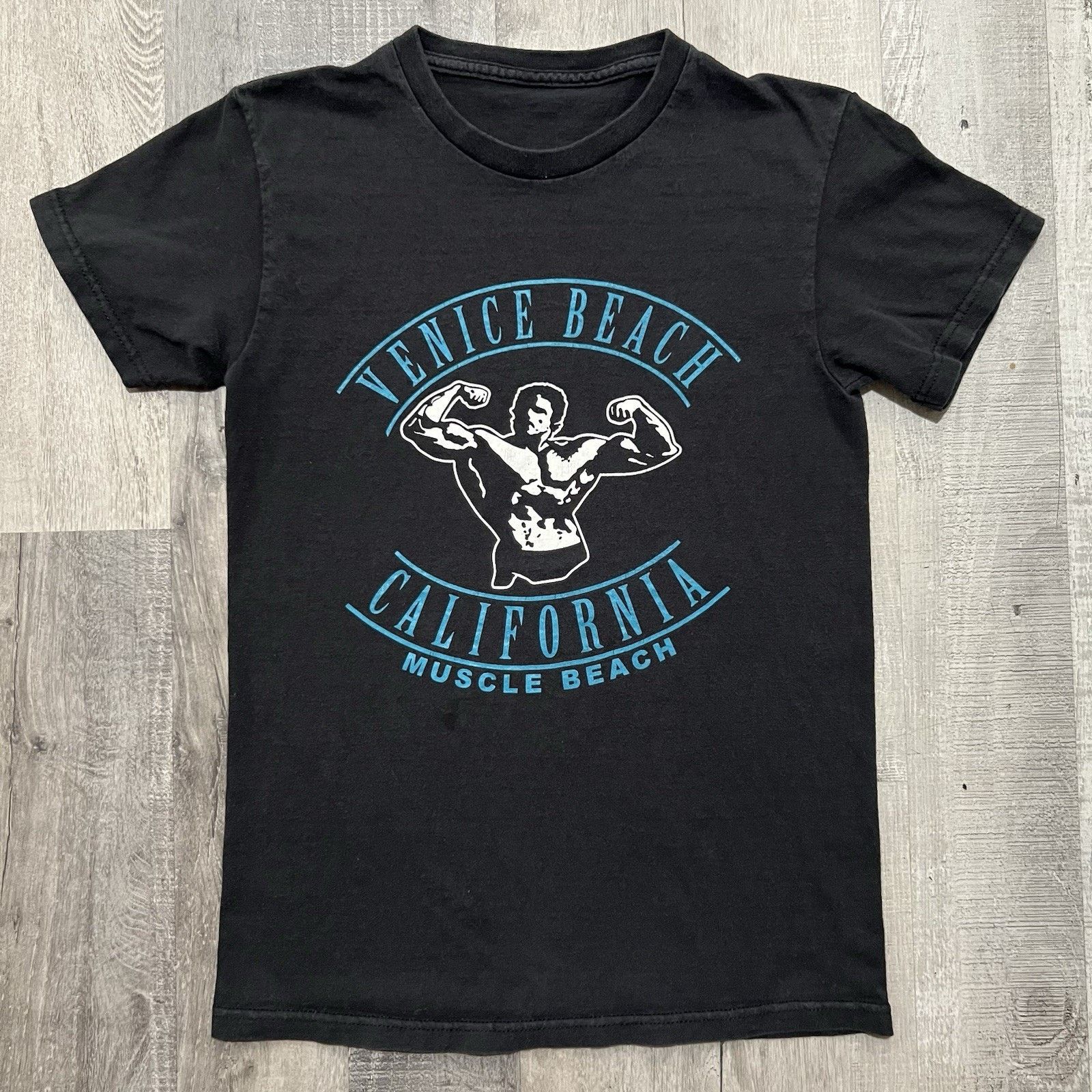 Vintage Venice Beach California Black Y2K Muscle Work Out Fitness S Size US S / EU 44-46 / 1 - 1 Thumbnail