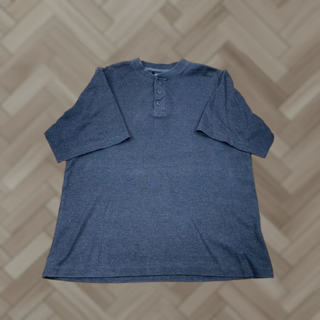 Anchor Blue VINTAGE Anchor Blue T-Shirt Henley Shirt Short Sleeve Mens L Gray Casual 3967 Size US L / EU 52-54 / 3 - 1 Thumbnail