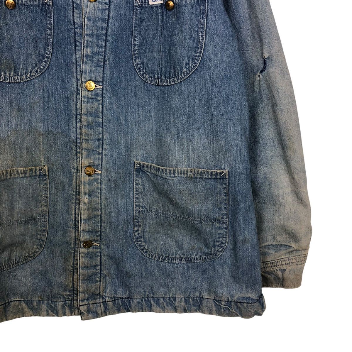 Lee 🔥VINTAGE CHORE WORKER JACKET LEE MADE IN USA BLANKET DENIM Size US M / EU 48-50 / 2 - 7 Thumbnail