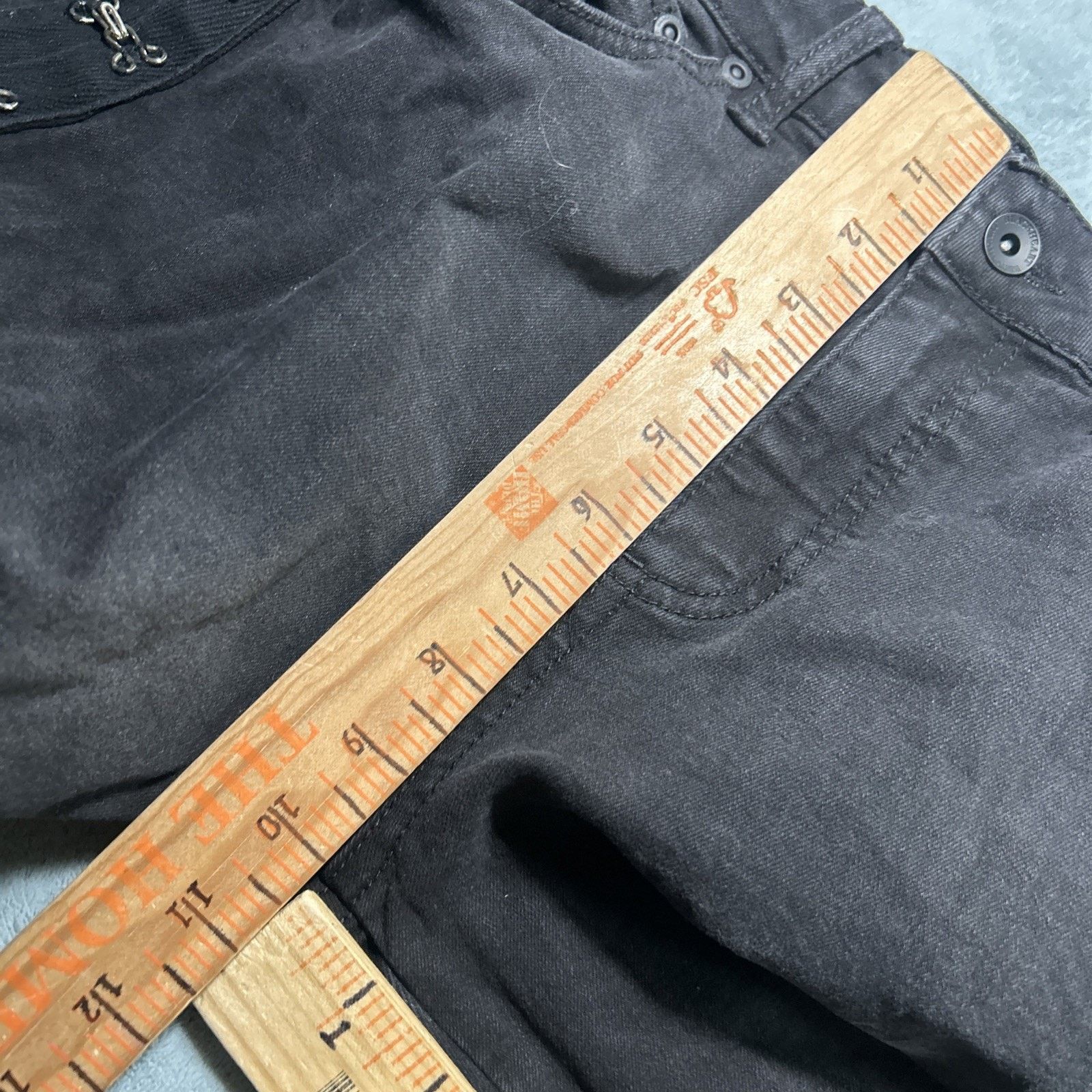 Blackhawk! Y2k 2000s Metal Hook Studs Jeans Ws 9 Skater Grunge Gothic Size 30" / US 8 / IT 44 - 15 Thumbnail