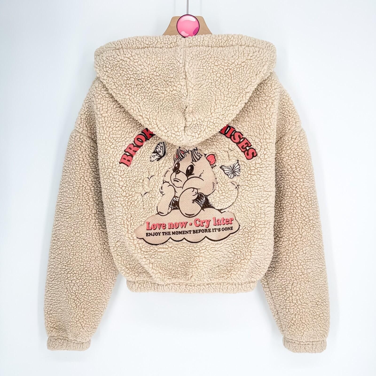 Broken Promises Co. Broken Promises Love Now Cry Later Sherpa Hoodie Womens S Size S / US 4 / IT 40 - 2 Thumbnail