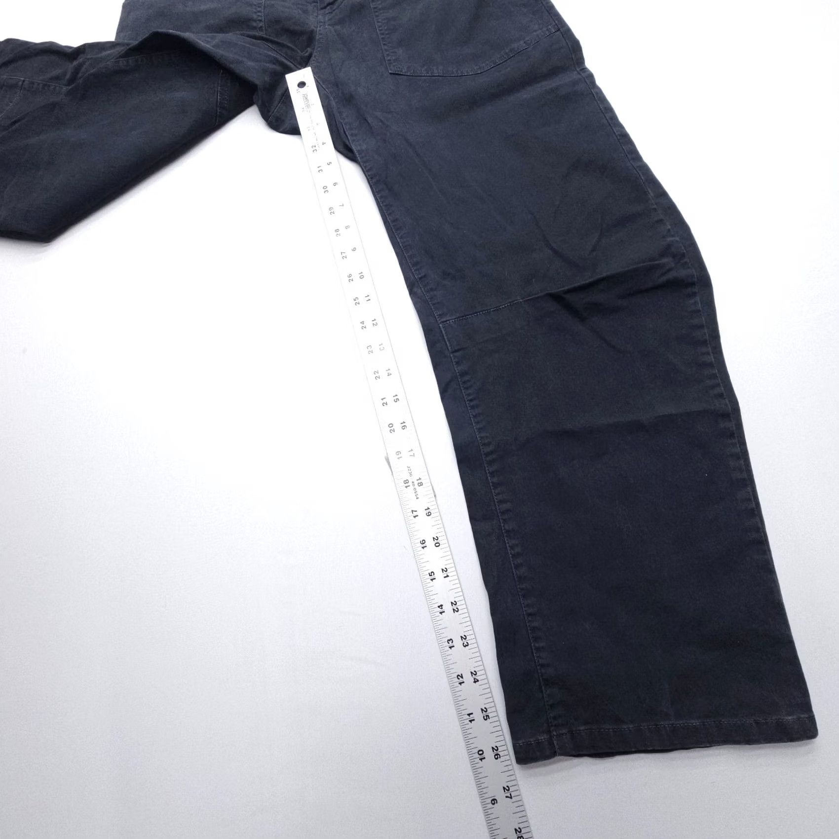 Nili Lotan Nili Lotan Shon Pants Womens 0 Black Wide-Leg Crop Twill 26" Inseam 29" Waist USA Made Baggy Relaxed Chino Signature Pattern Solid Vintage Not Size 25" / US 0 / IT 36 - 6 Thumbnail