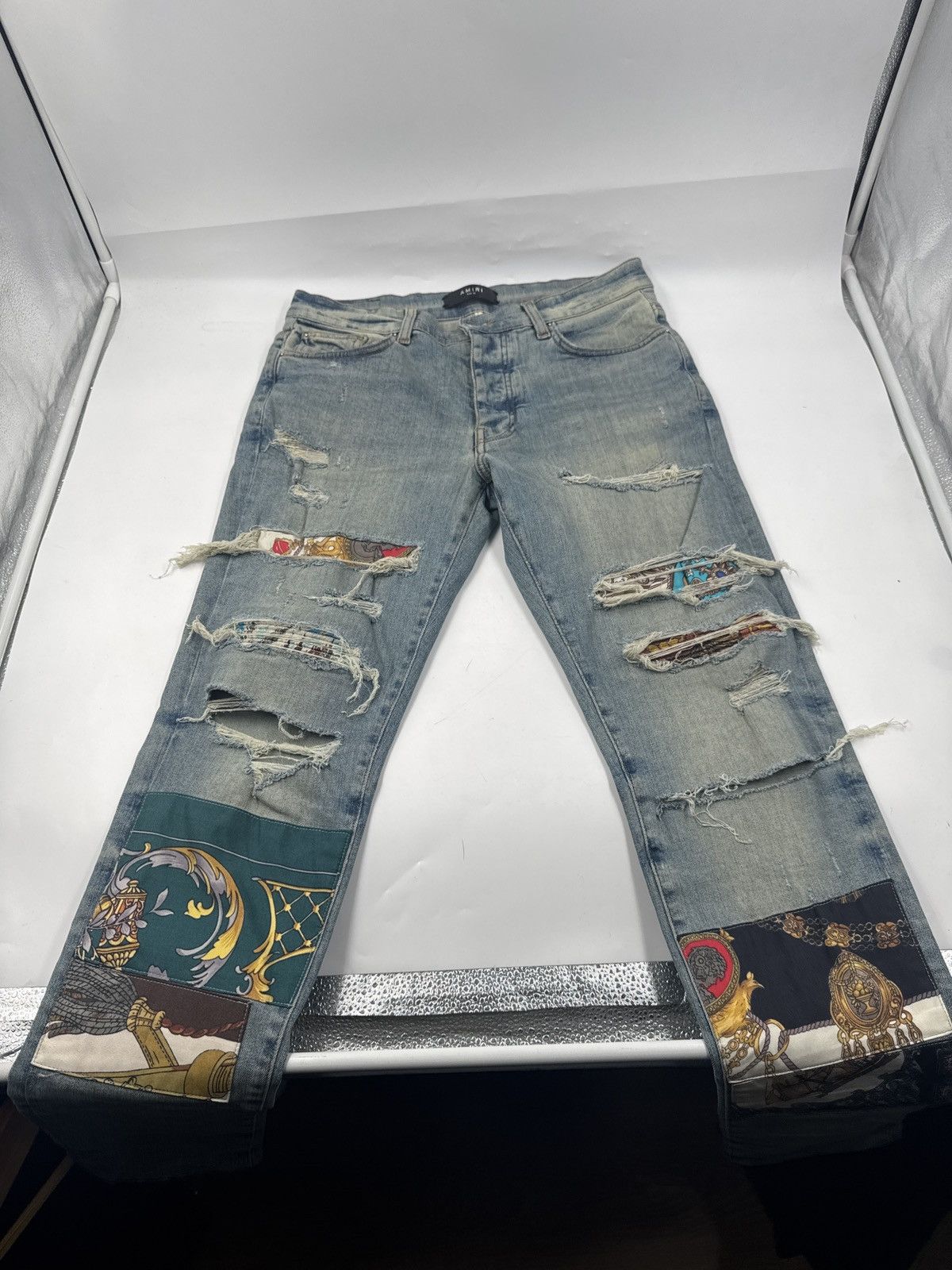 Amiri Scarf Patch Jeans