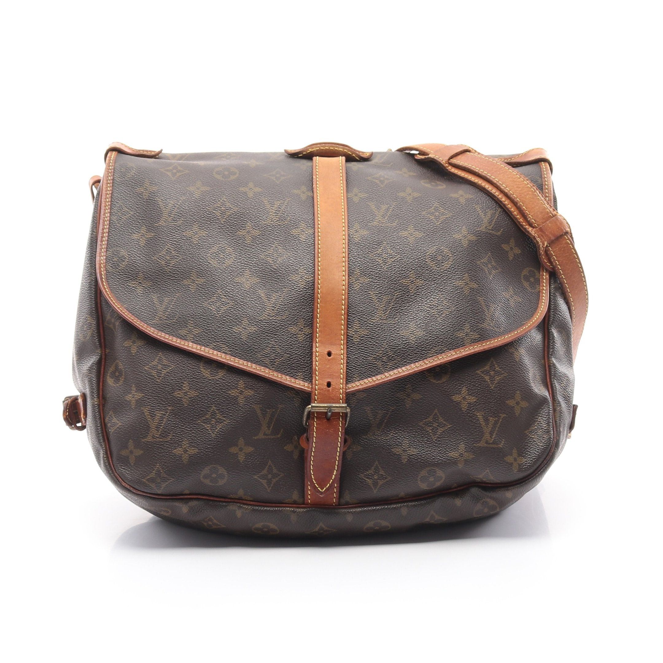 Louis Vuitton Louis Vuitton Saumur 35 Monogram Shoulder Bag Leather Brown Size ONE SIZE - 1 Thumbnail