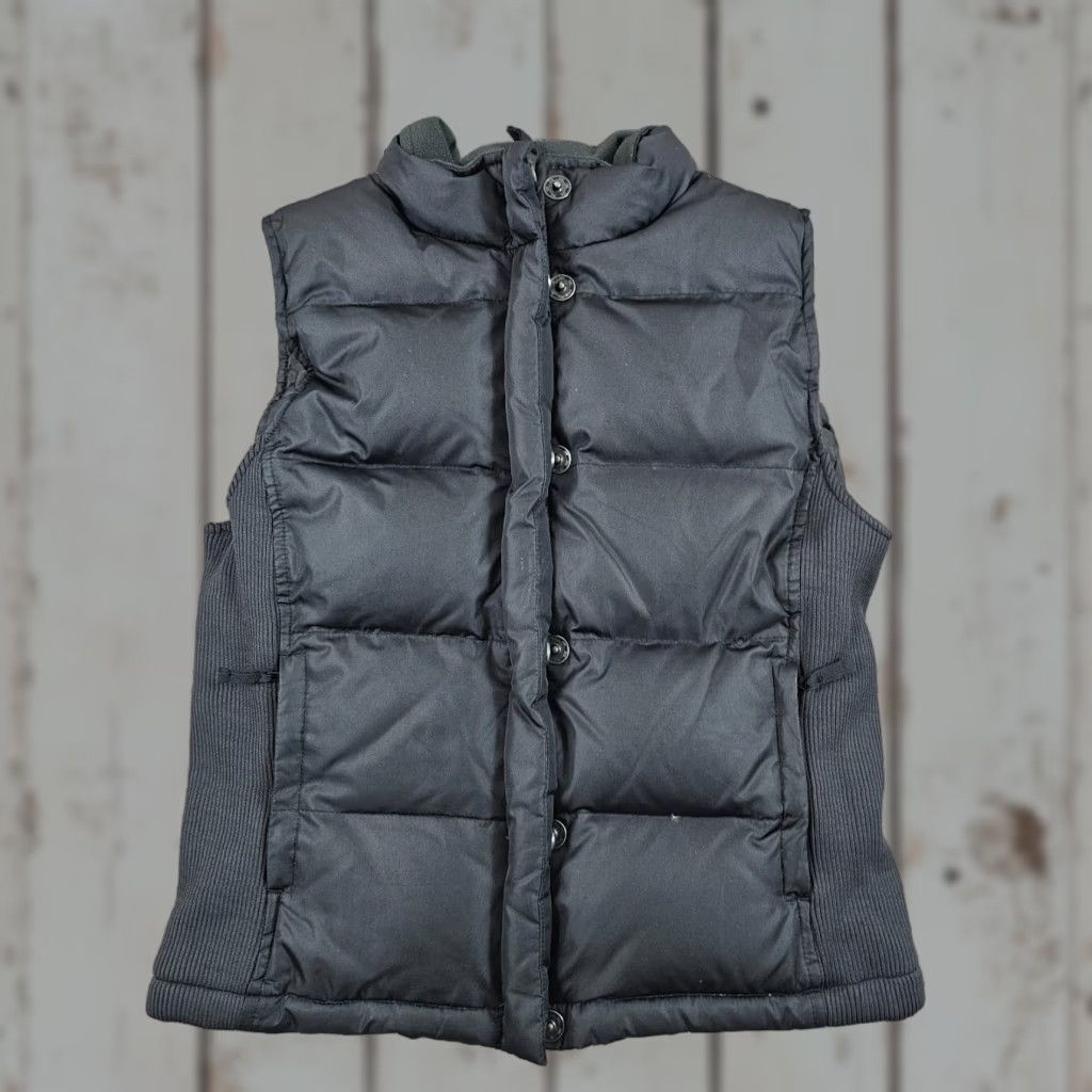Gap VINTAGE Gap Puffer Vest Womens XS Black Down Full Zip Pockets Lined Ribbed Panel Size XS / US 0-2 / IT 36-38 - 1 Thumbnail
