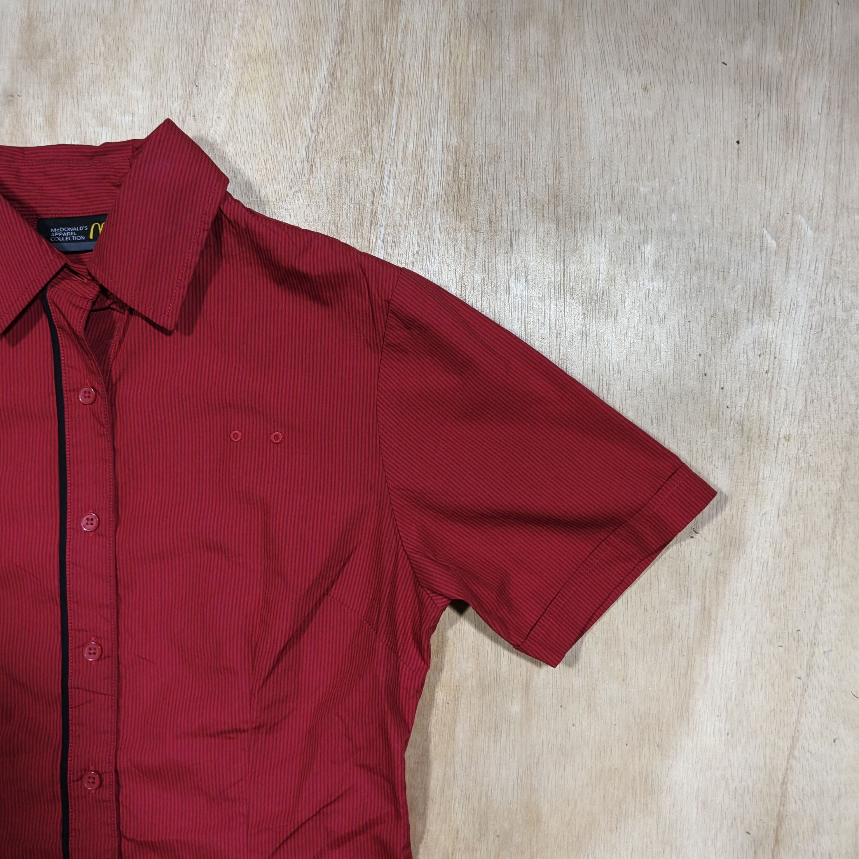 Other McDonald's Apparel Collection Red Pinstripe Uniform Shirt Size L / US 10 / IT 46 - 5 Thumbnail