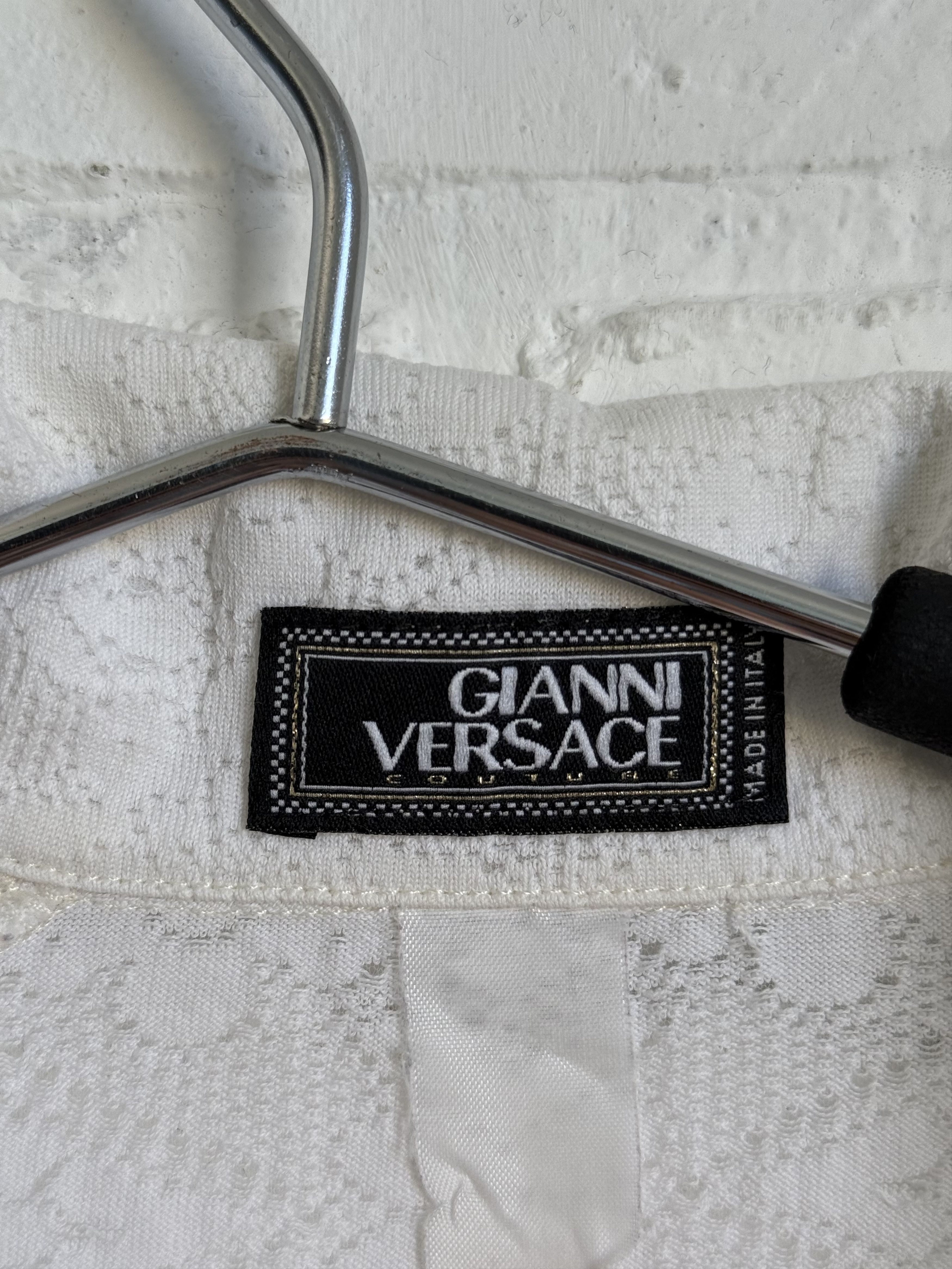 Versace Vintage Gianni Versace Couture tonal frolar baroque polo Size US L / EU 52-54 / 3 - 2 Thumbnail