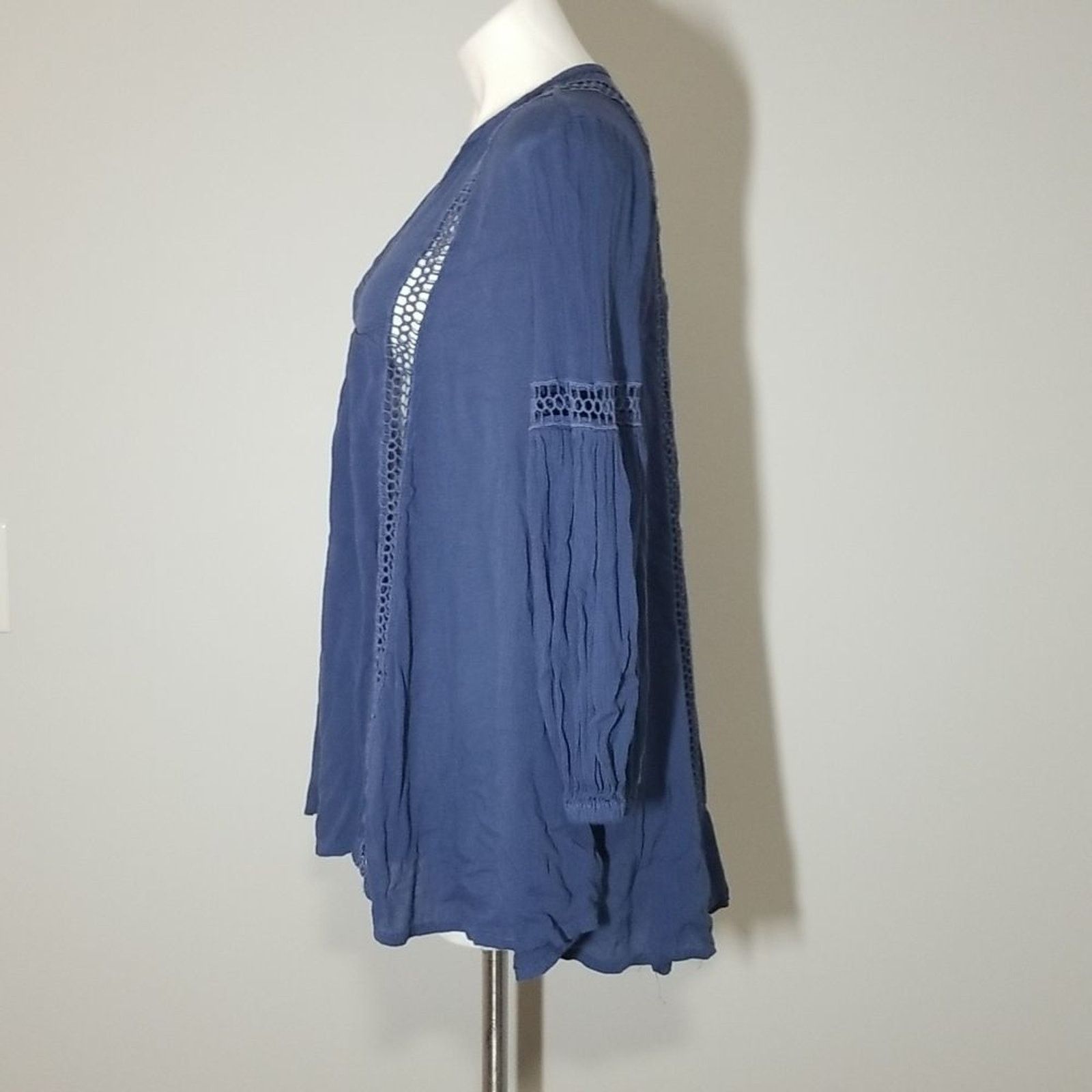 Free People Free People Just the Two of Us Boho Long Sleeve Flowy Tunic Size S / US 4 / IT 40 - 4 Thumbnail