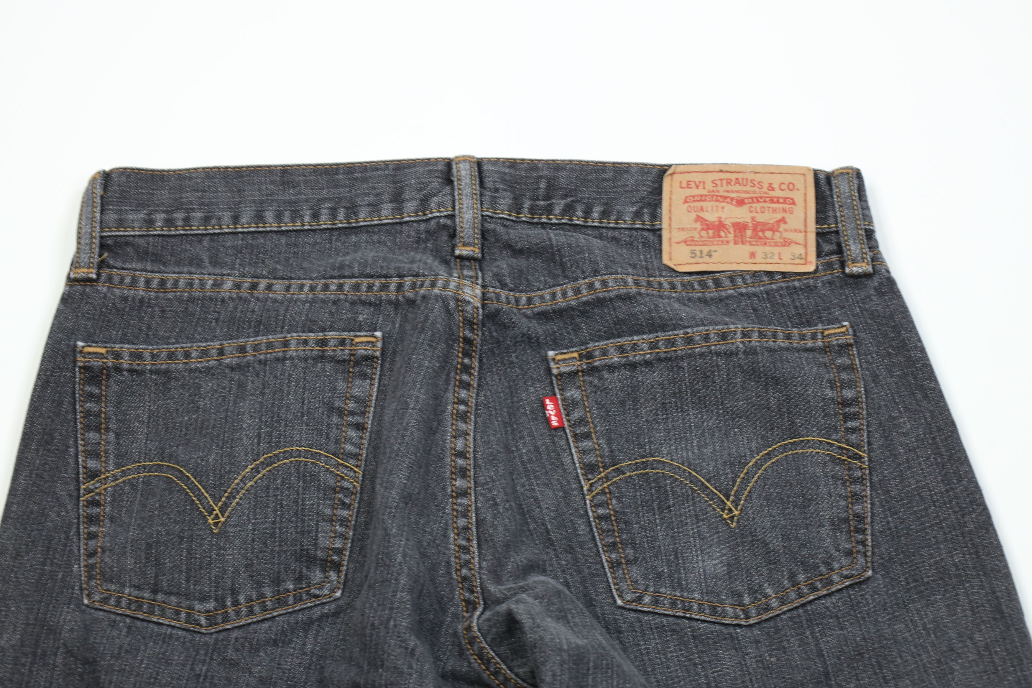 Levi's Vintage Y2K Levis 514 Slim Straight Leg Denim Jeans Black Size US 32 / EU 48 - 11 Thumbnail